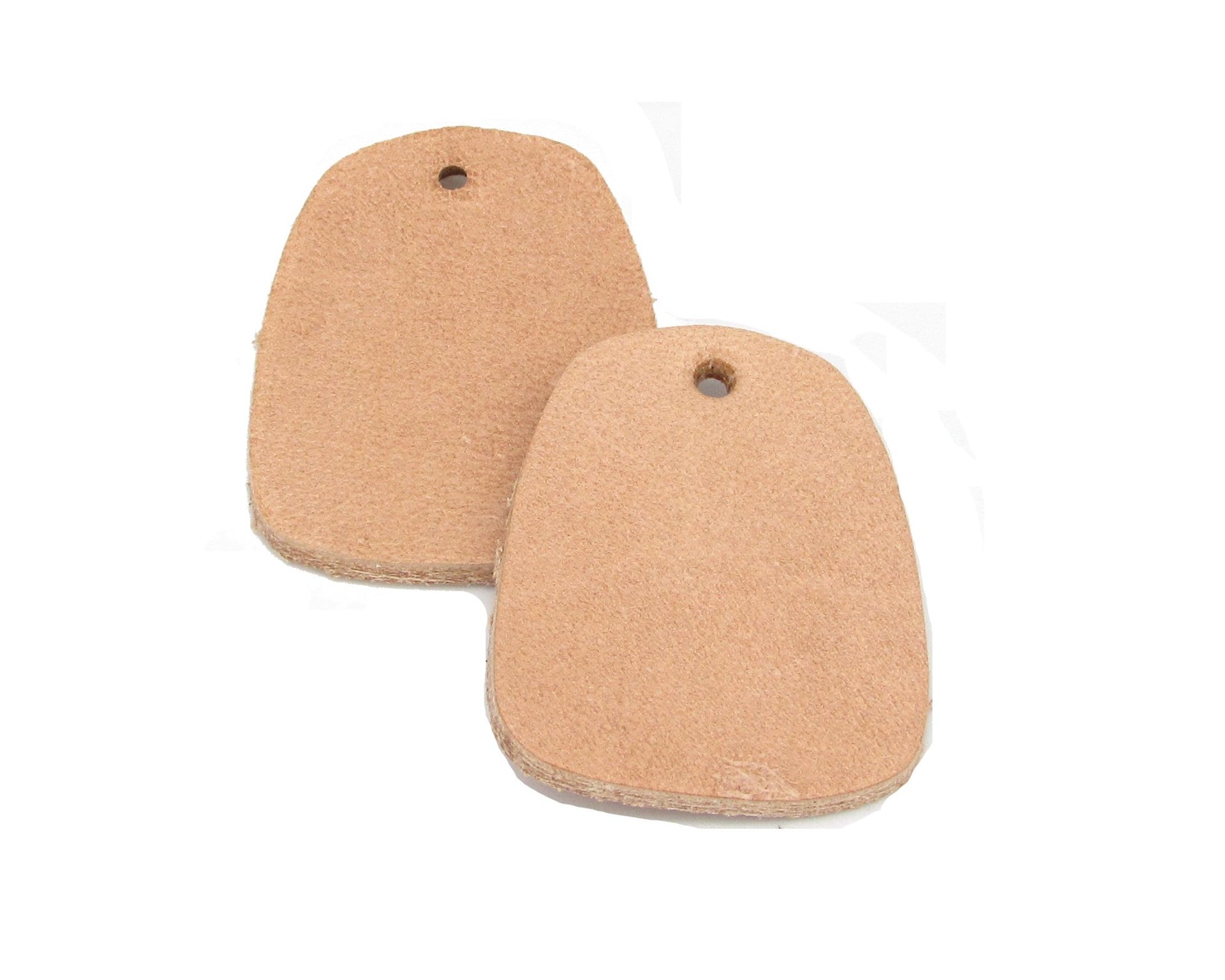 1.125 Inch Small Trapezoid Pendants, Upcycled Leather Die Cuts (10)