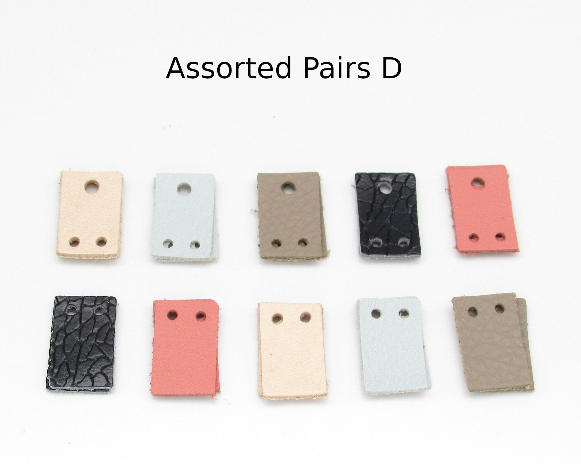 3/4" Rectangles, Small Leather Die Cut Tops and Bottoms for Articulated Dangles