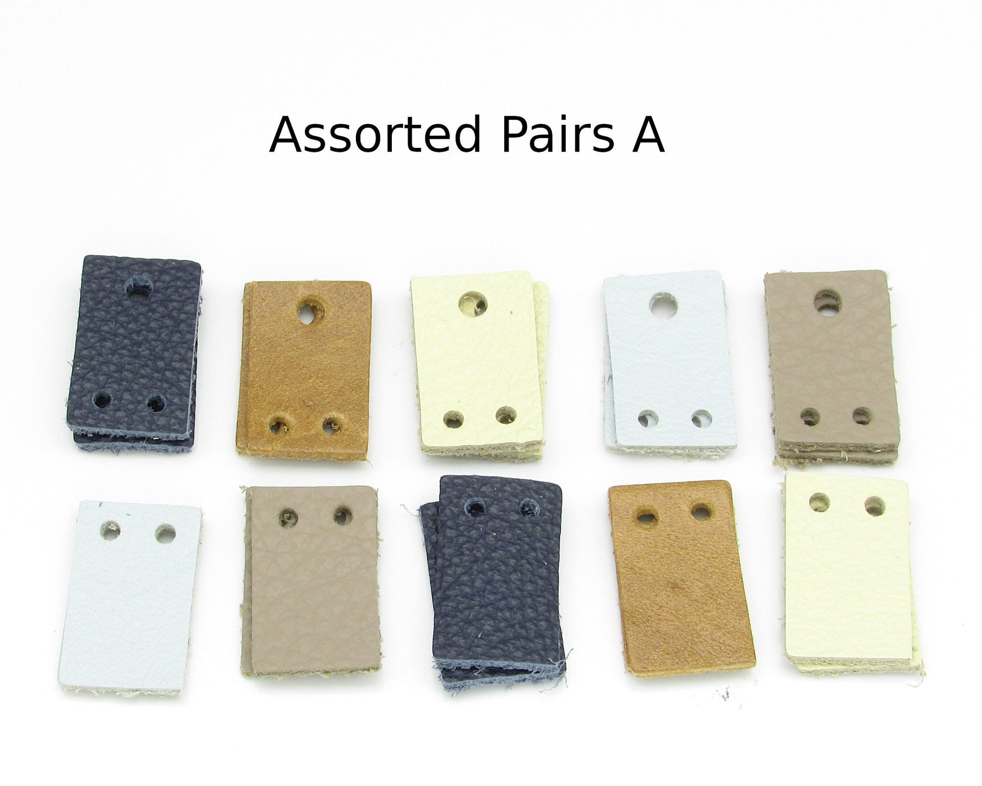 3/4" Rectangles, Small Leather Die Cut Tops and Bottoms for Articulated Dangles