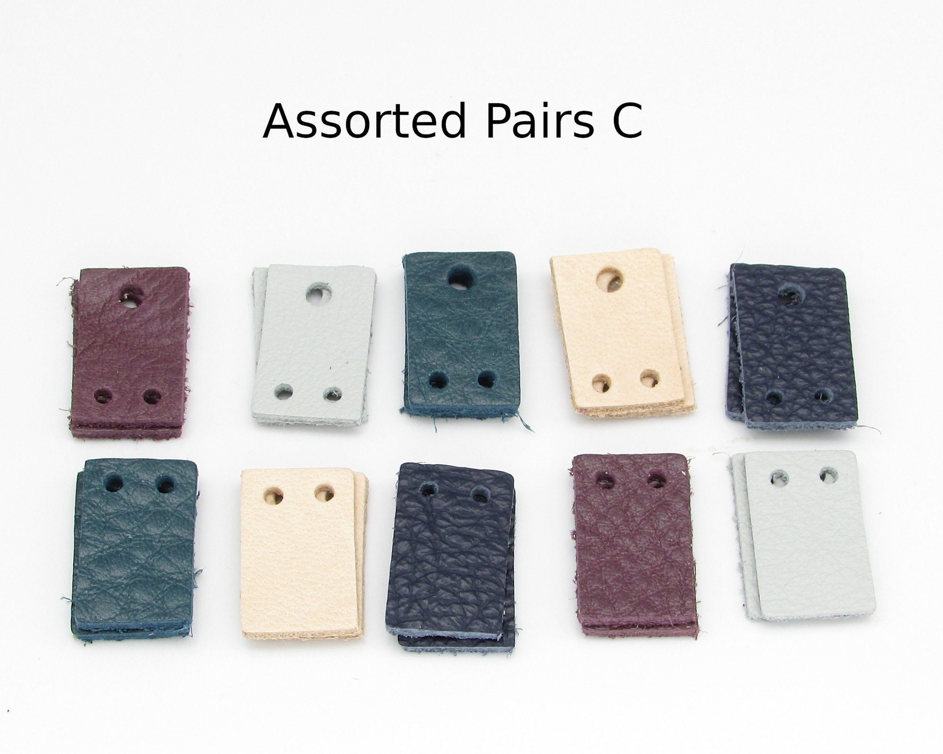 3/4" Rectangles, Small Leather Die Cut Tops and Bottoms for Articulated Dangles