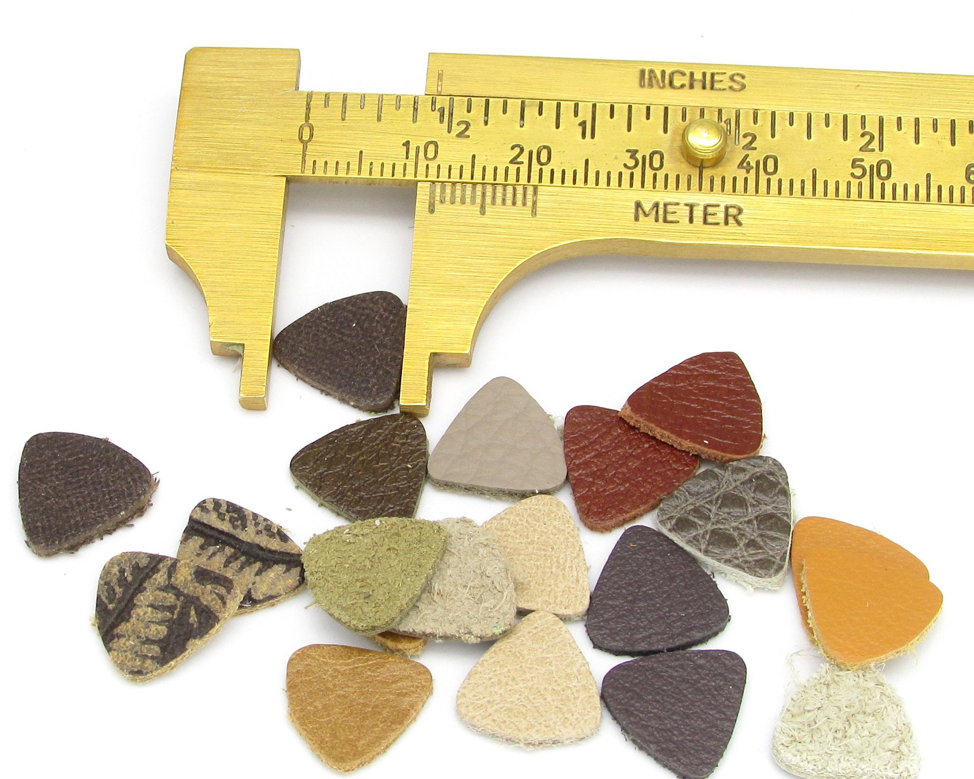 12mm Rounded Triangle Die Cuts, Upcycled Leather Stud Shapes