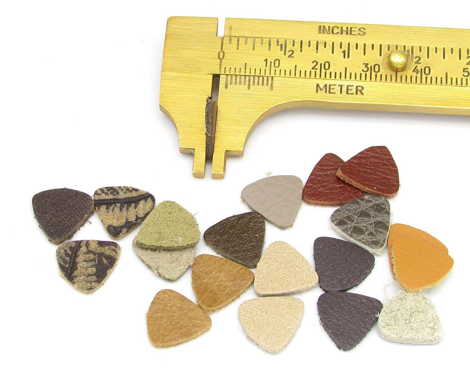 12mm Rounded Triangle Die Cuts, Upcycled Leather Stud Shapes