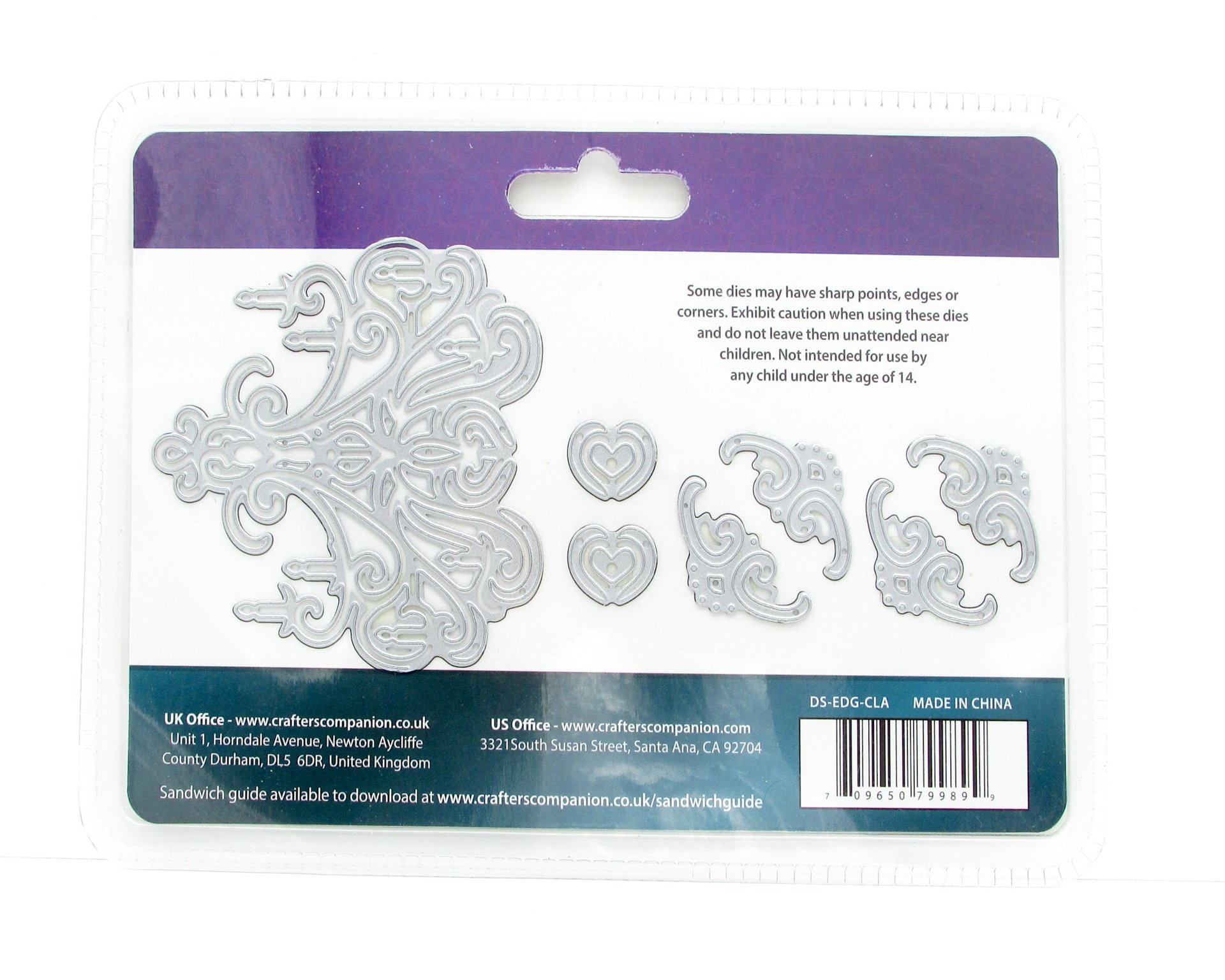 Chandelier Edge Cutting Dies, 7 Piece Set Die'sire Edge'Ables for Manual Embossing