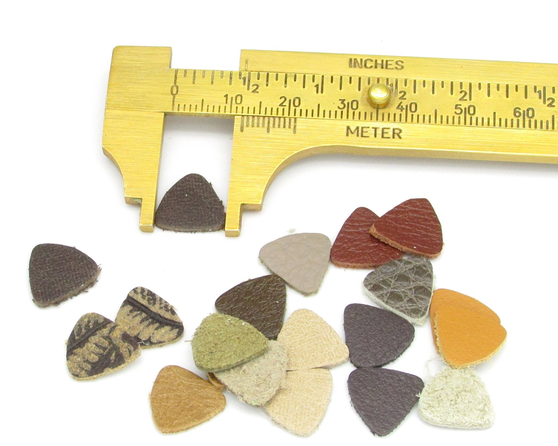 12mm Rounded Triangle Die Cuts, Upcycled Leather Stud Shapes