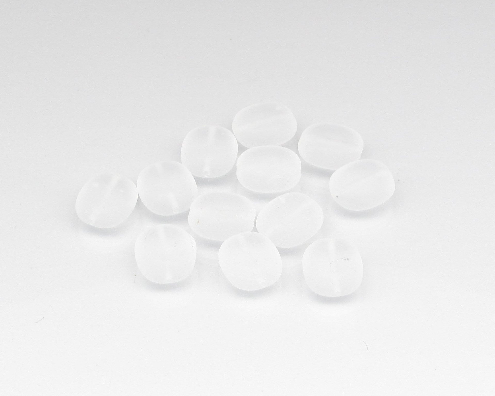 14x12mm Rectangular Cushion Tablets, Vintage Czech Glass Beads (12)