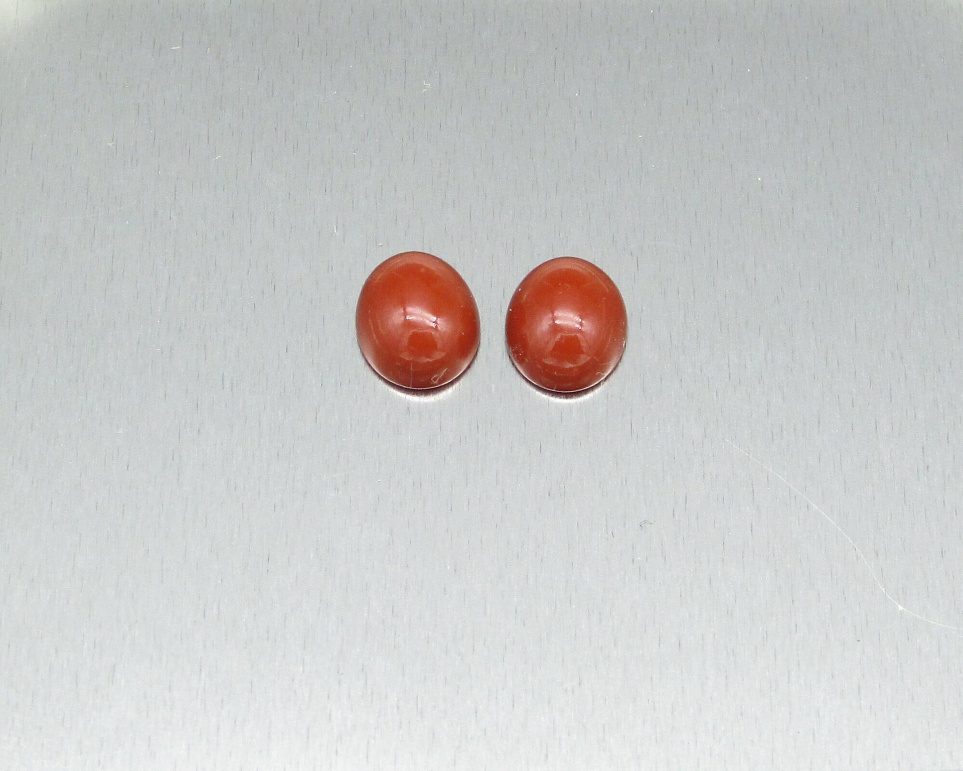 Red Jasper Cabochons, 9.75x7.3mm Domed Ovals