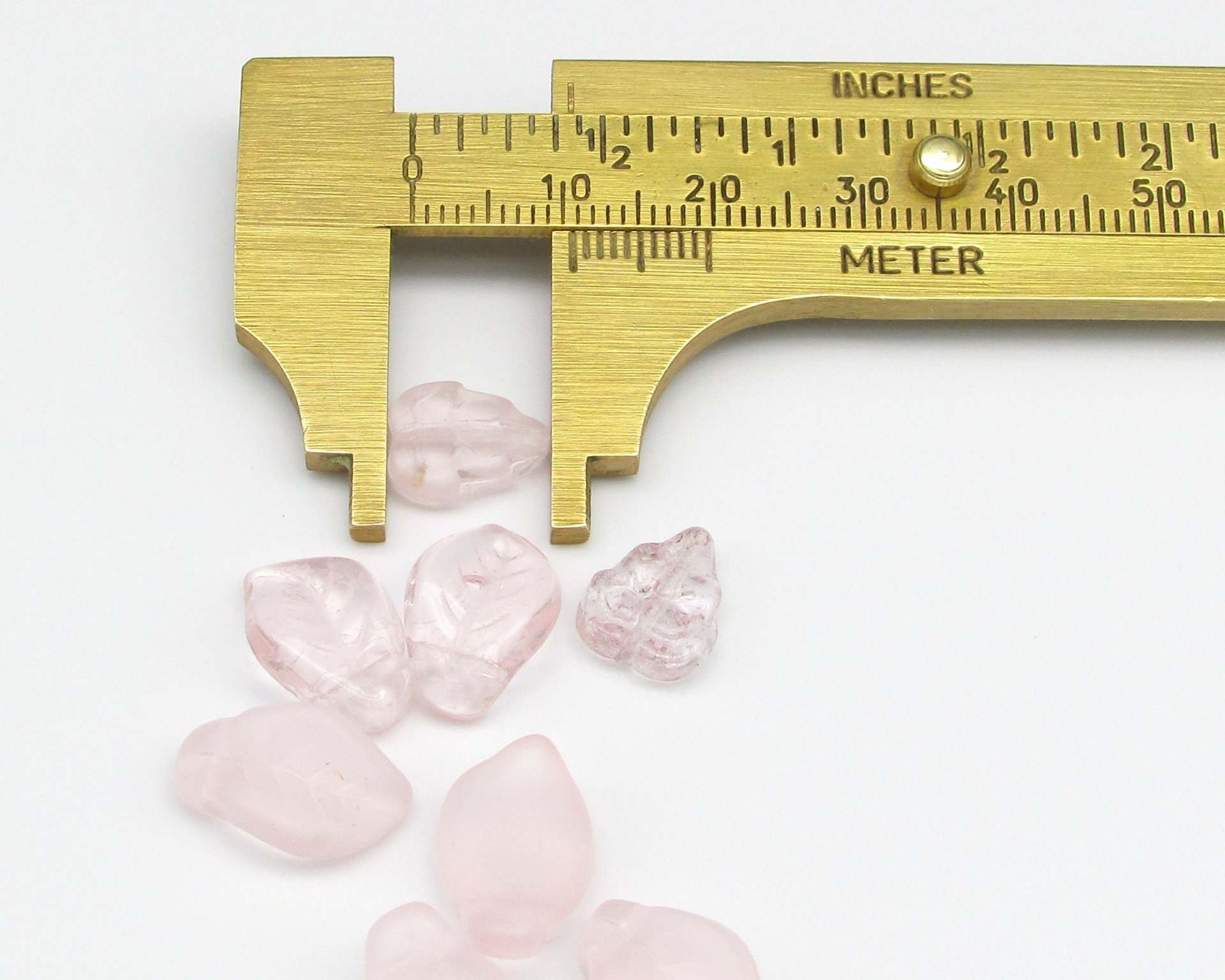 Vintage Glass Leaf Beads
