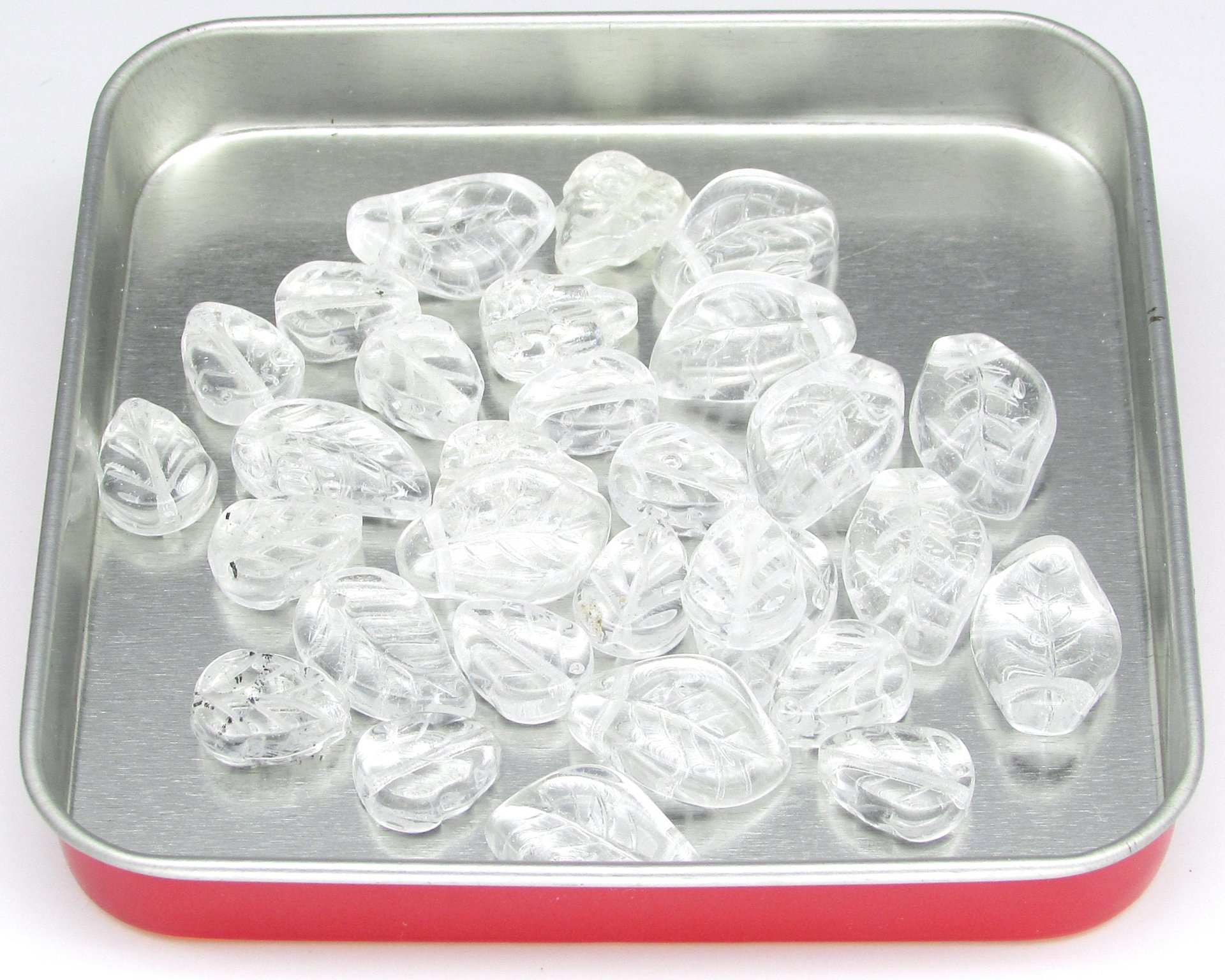 Vintage Glass Leaf Beads