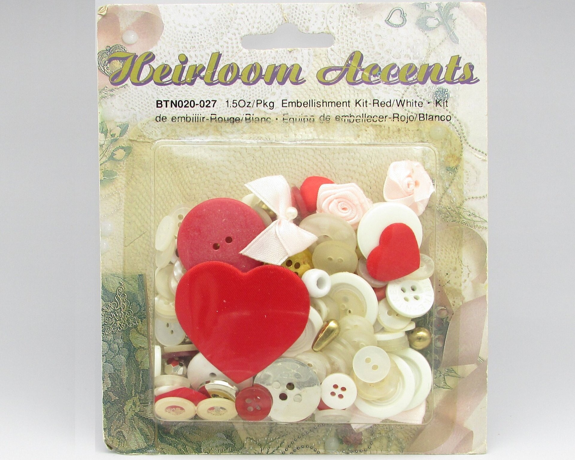 Vintage Embellishment Kit for Scrapbooks, Card Making, and Junk Journals