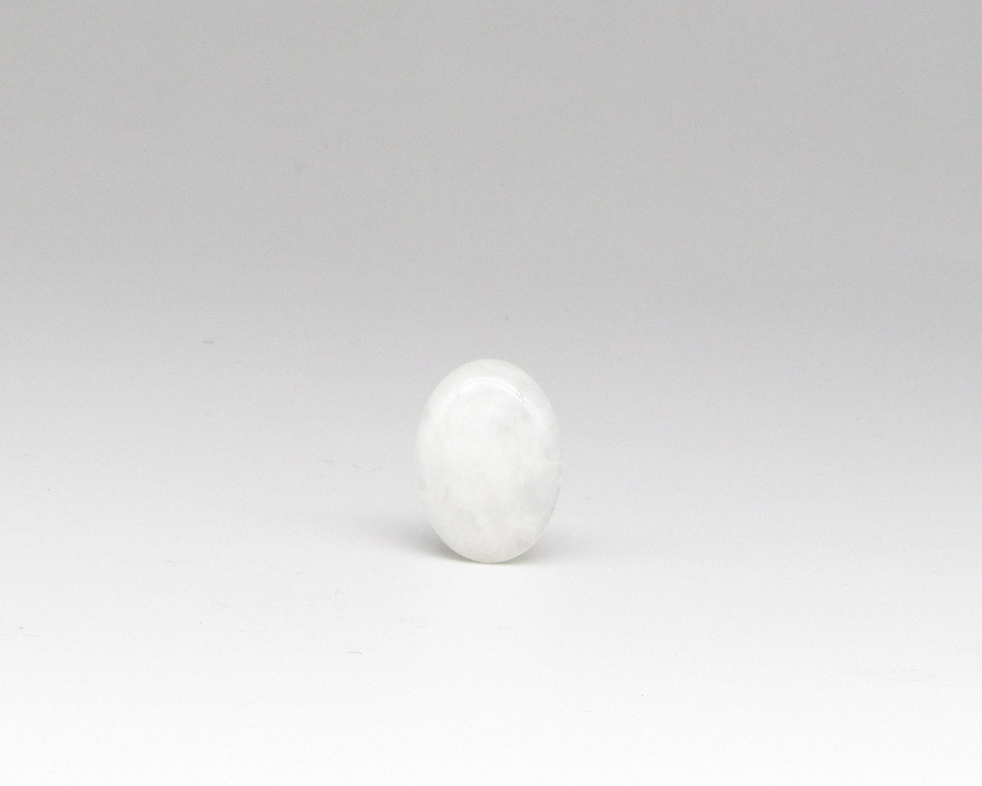 Vintage White Quartz Oval Cabochon 25x18mm 