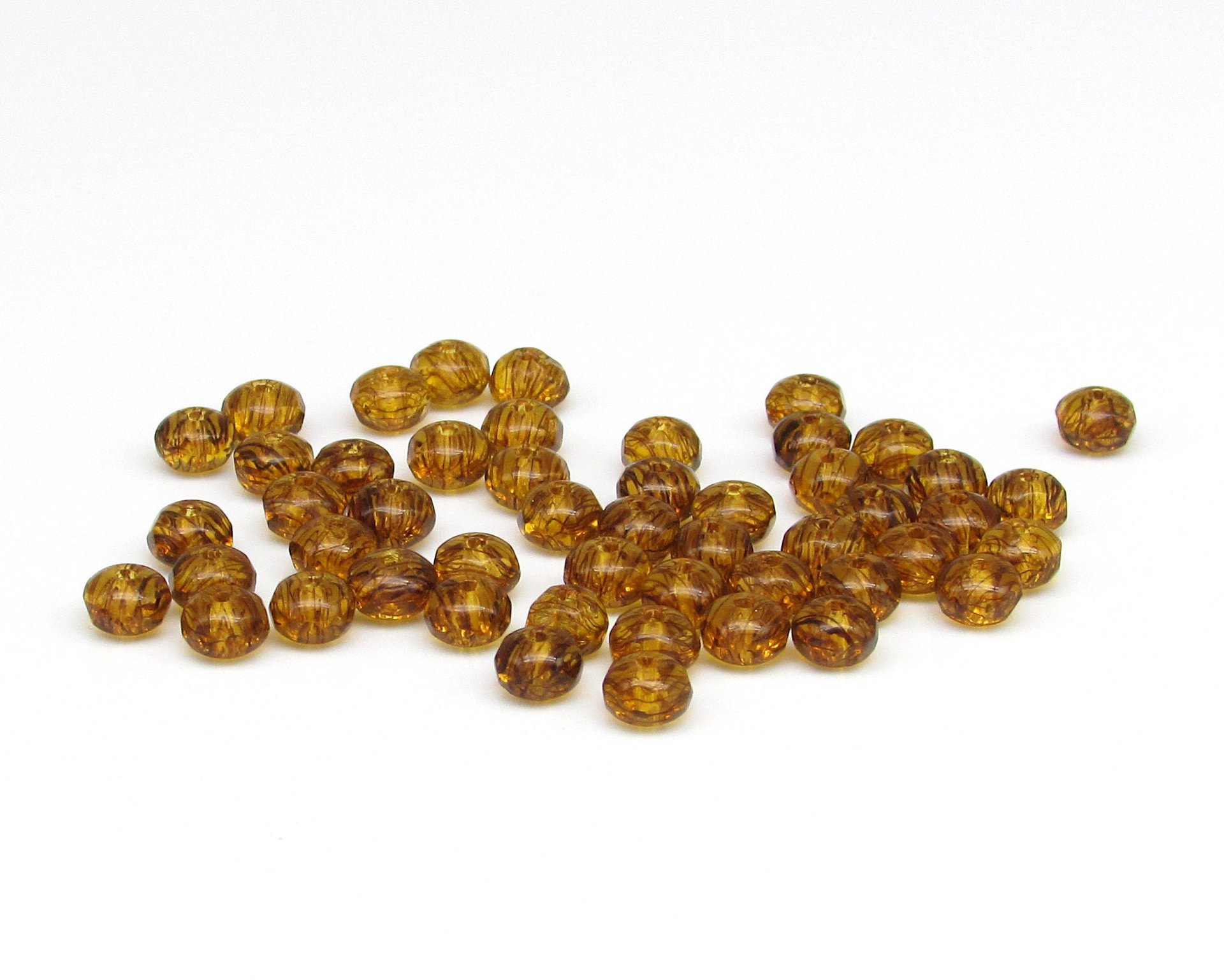 3.5x5mm Faceted Rondelles, Small Chubby Rounds, Fire Polished Czech Glass Beads