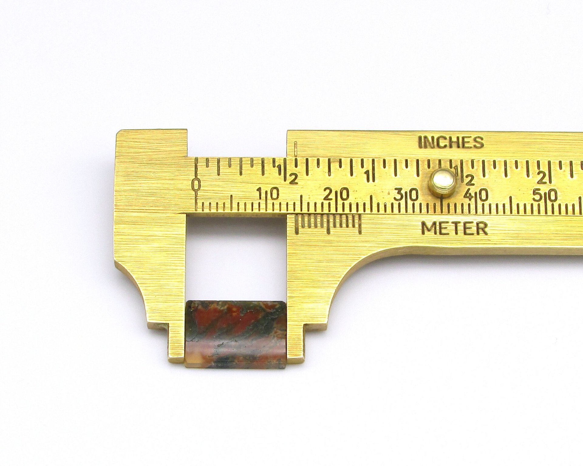 Moss Agate Cabochon,  Curved Rectangle 14.5x10.5mm