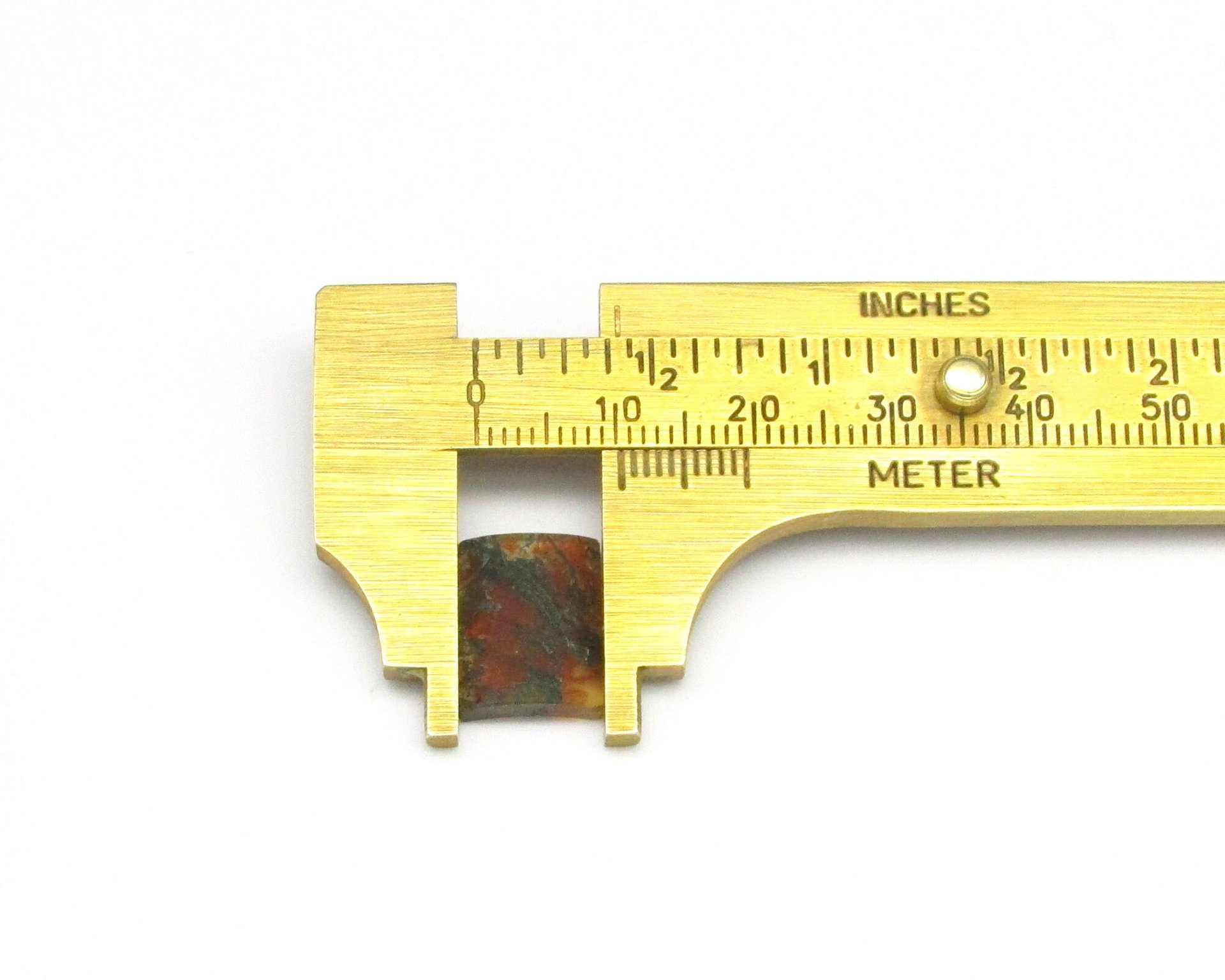 Moss Agate Cabochon,  Curved Rectangle 14.5x10.5mm