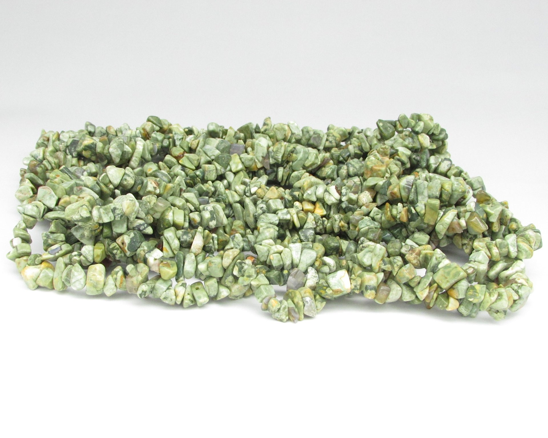 Rhyolite Gemstone Chip Beads, 34" Strand