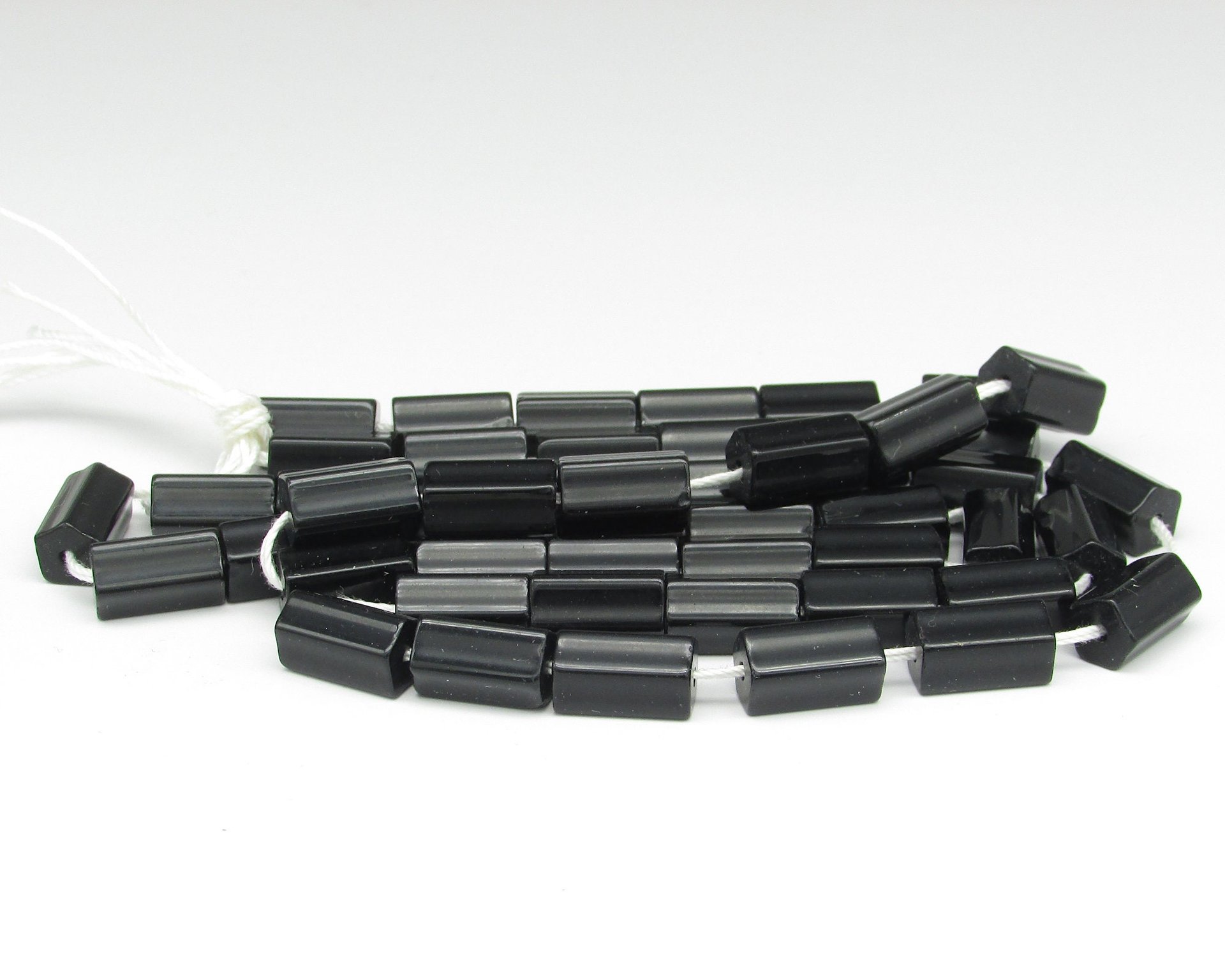 12x8mm Atlas Beads, Vintage Czech Glass Pentagonal Barrels