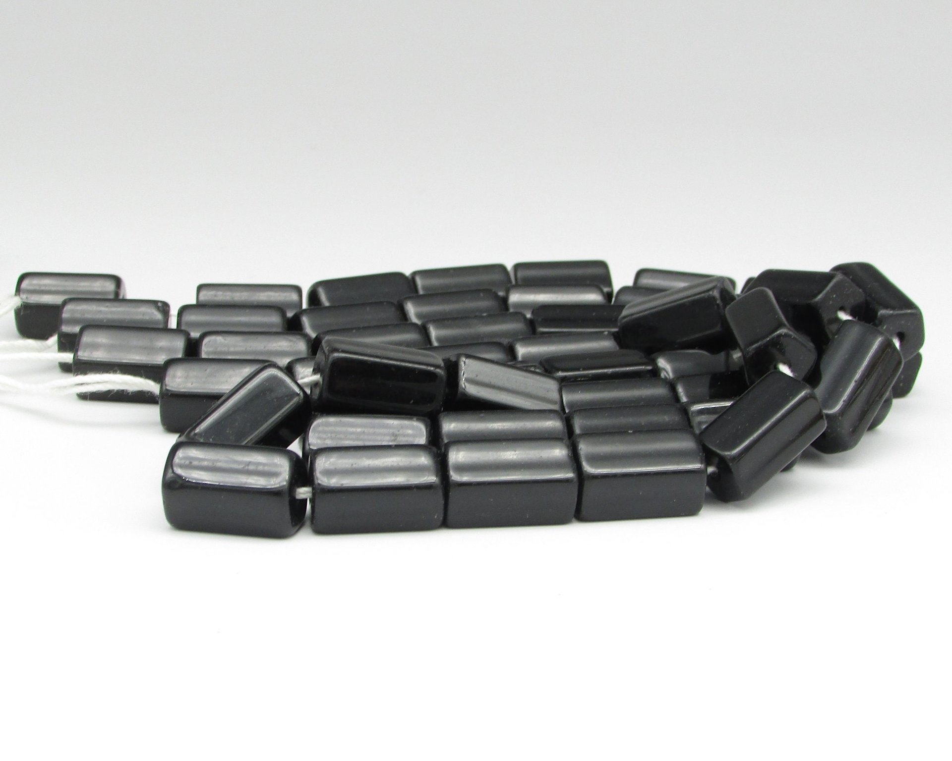 15x10mm Atlas Beads, Pentagonal Vintage Czech Glass Barrels