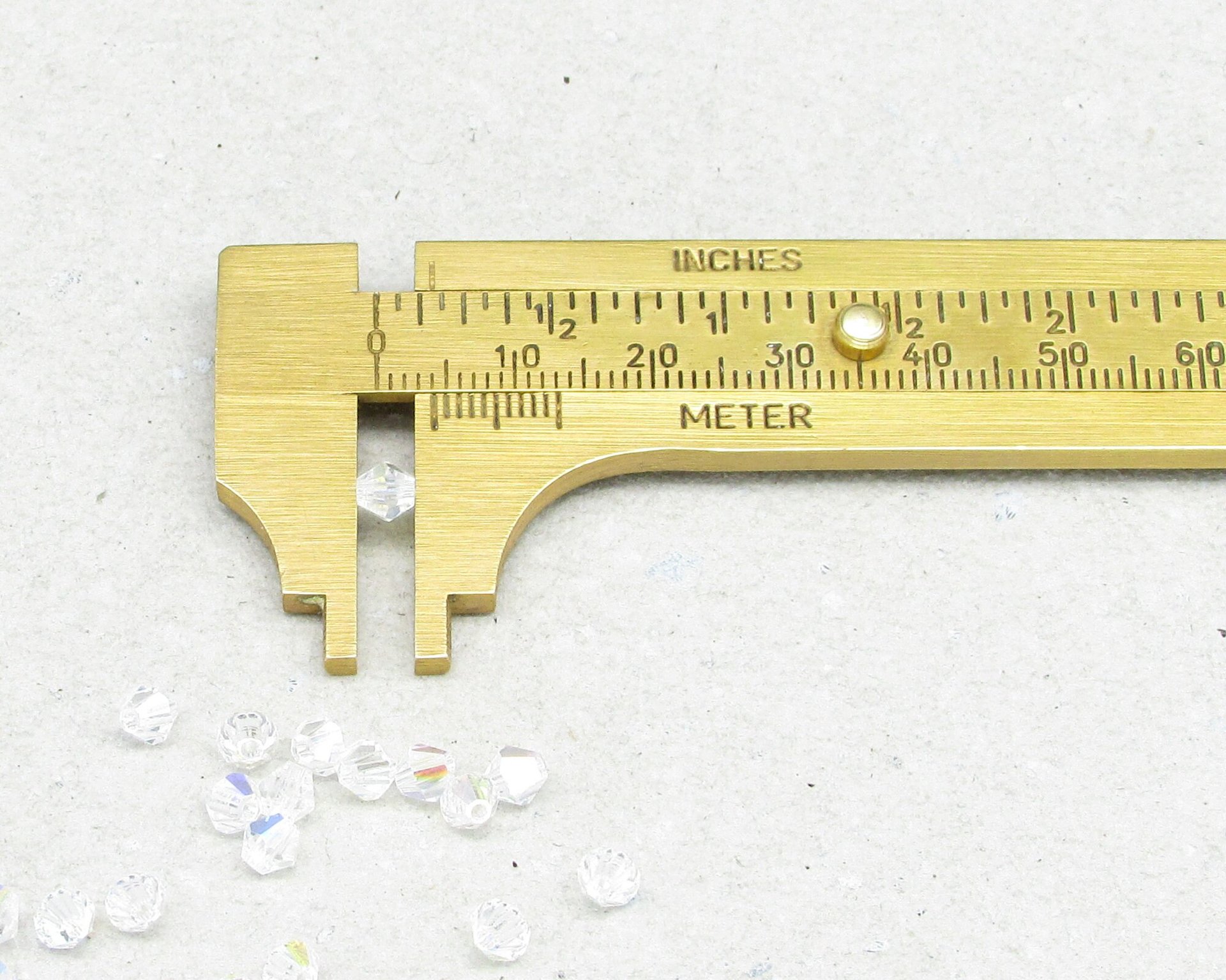 4mm Faceted Bicones, Crystal AB Vintage Preciosa Machine Cut Beads