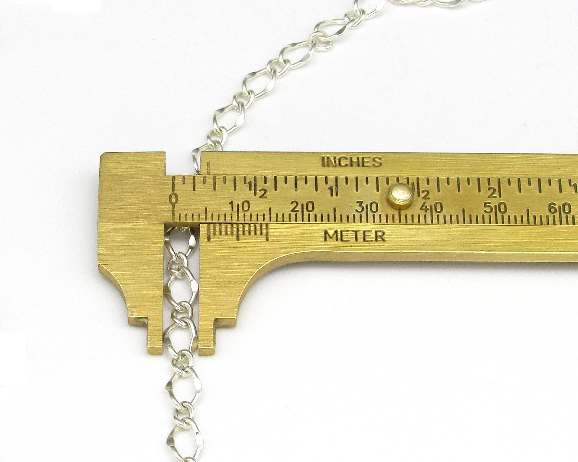 Silver Plated 5.5mm Figaro Chain 20" to 36" Unfinished Lengths