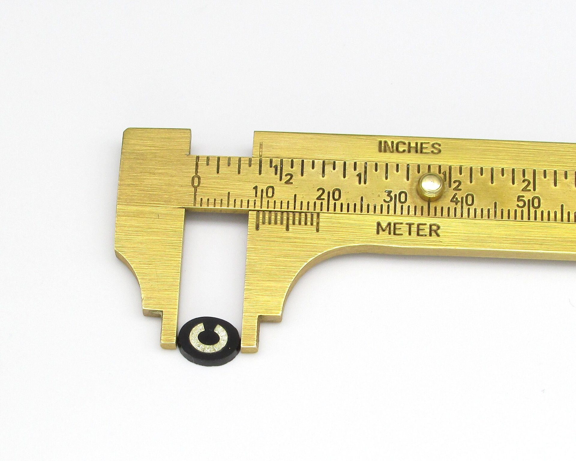 Vintage Initial Cabochon, Black Glass with Rhinestone Letter, 9x7mm Flat Oval