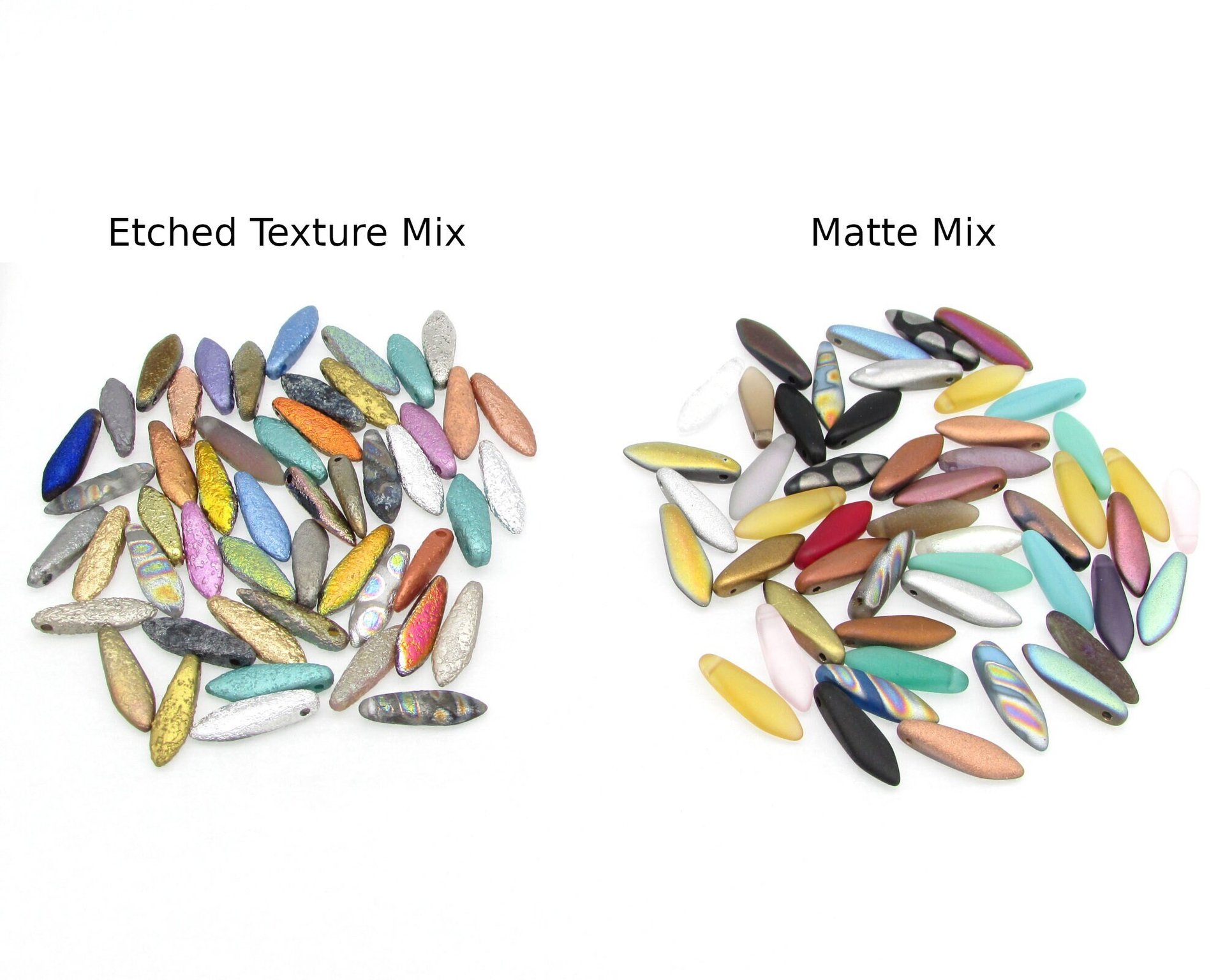 5x16mm Dagger Beads,  Narrow Czech Glass Drops in Assorted Colors and Mixes (50)