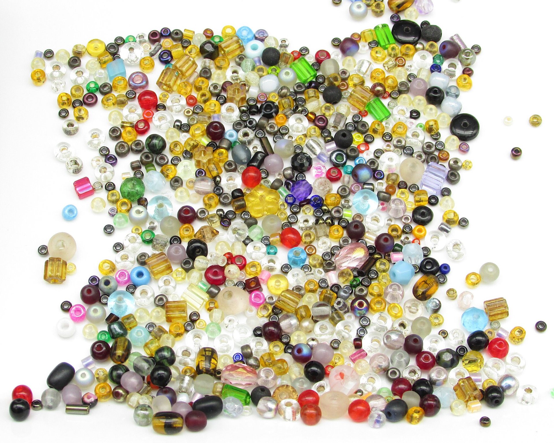Czech Pressed Glass Bead Mix, 1oz Assorted Small Spacers