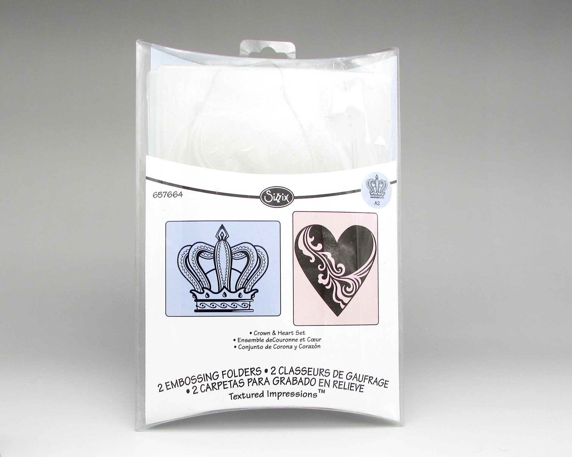 A2 Embossing Folder Sets of 2 Sizzix Textured Impressions