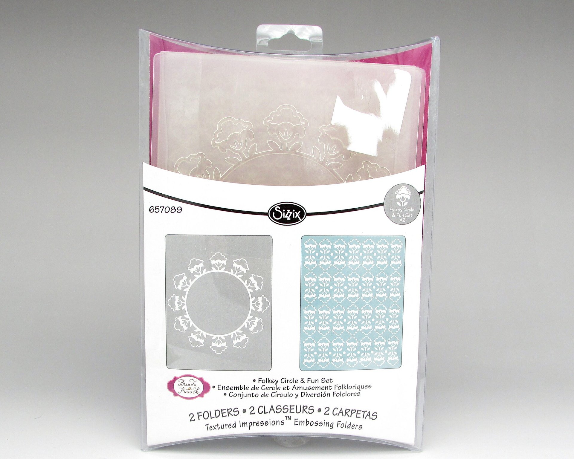 A2 Embossing Folder Sets of 2 Sizzix Textured Impressions