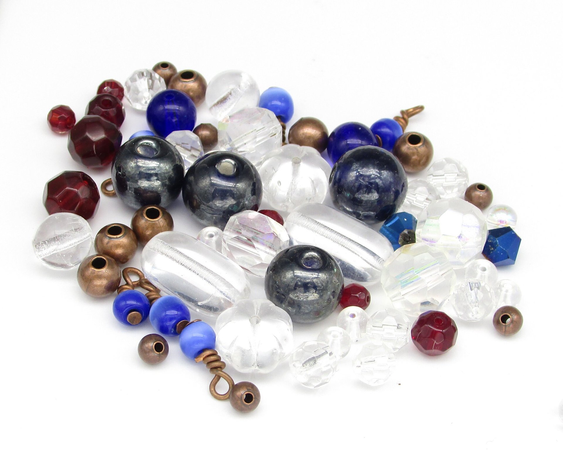 DIY Beading Kit for Making Wearable Projects, 60 pc Beads and Die Cuts