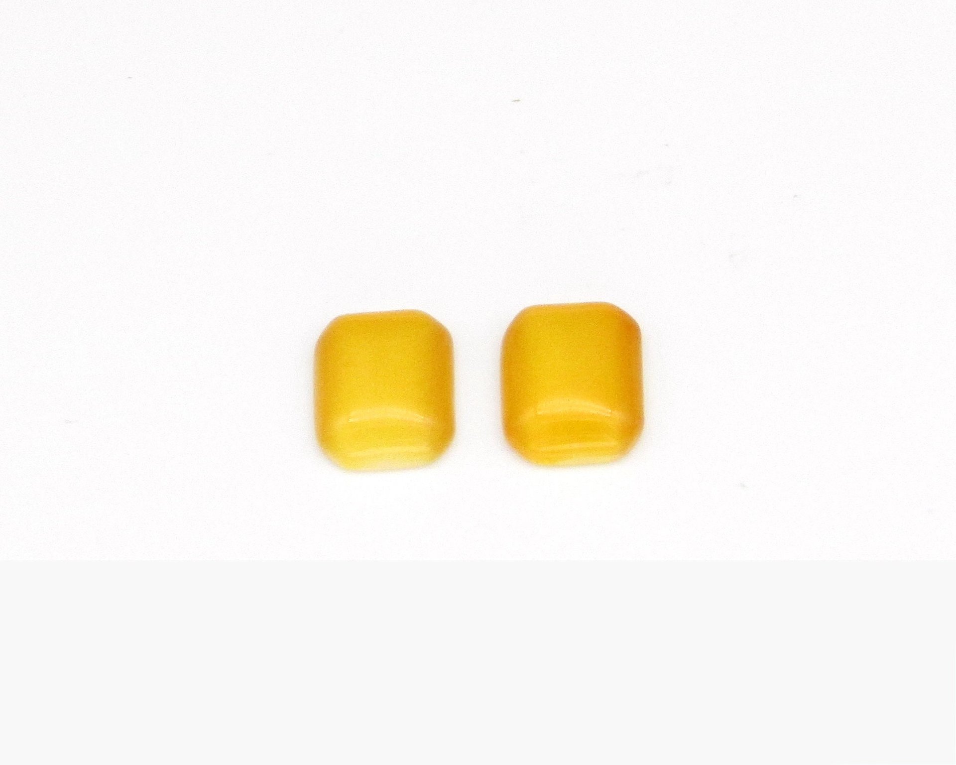 12x10mm Octagon Cabochons, Fiber Optic Glass Gems