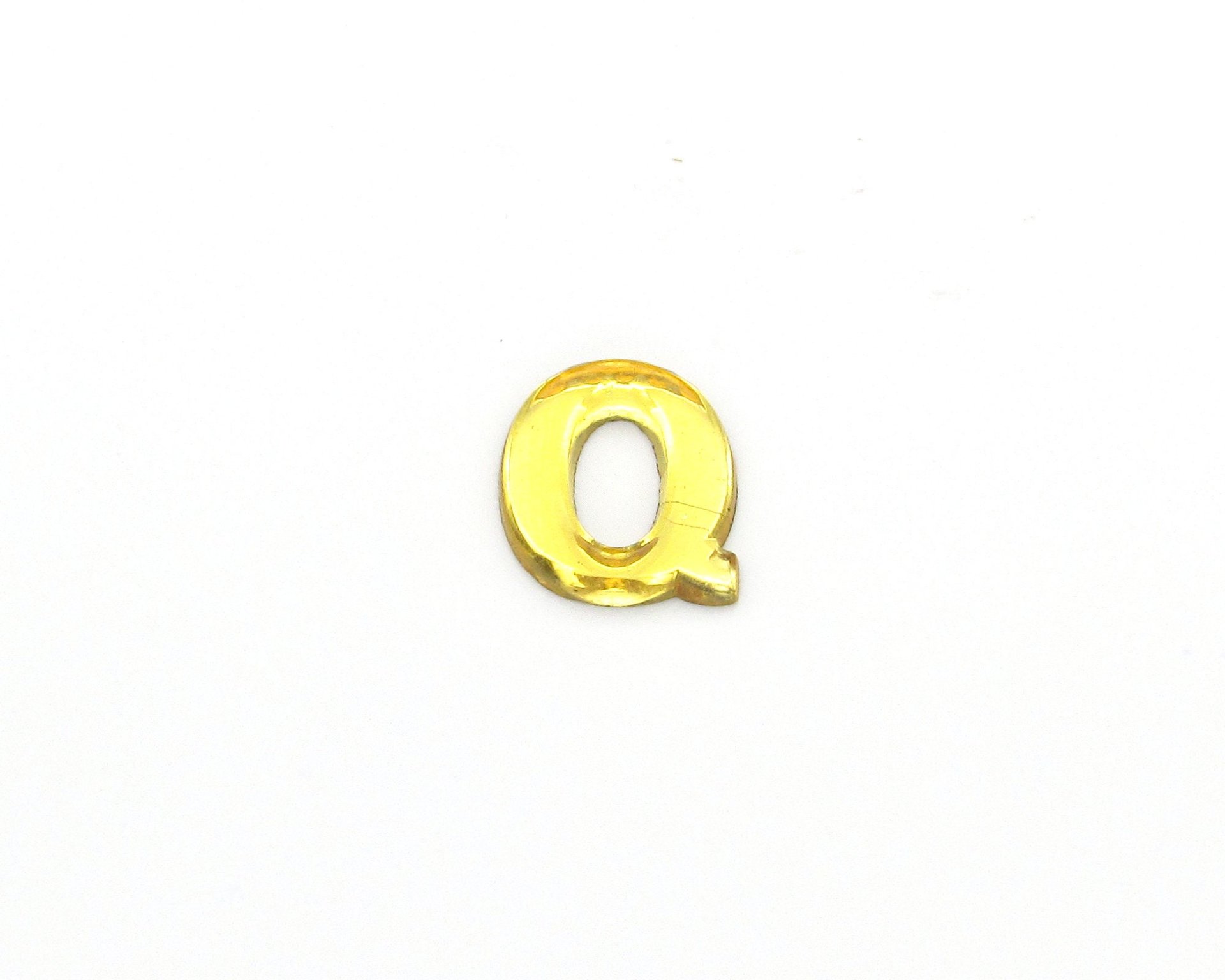 Vintage Letter Cabochon, 14.5mm Foiled Glass Initial