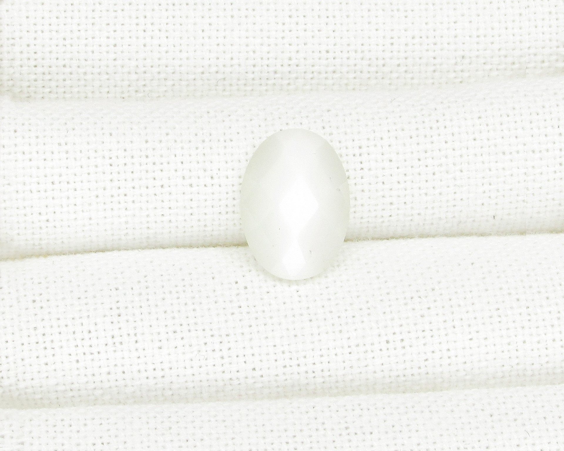 18x13mm Faceted Oval Fiber Optic Glass Cabochons