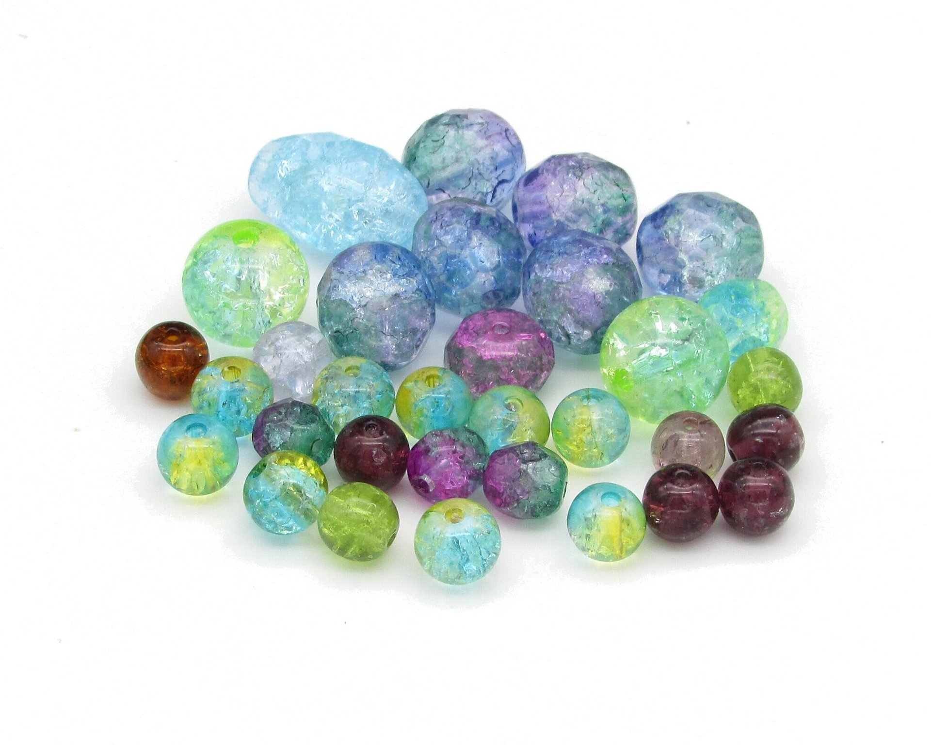 Czech Crackled Glass Bead Mix