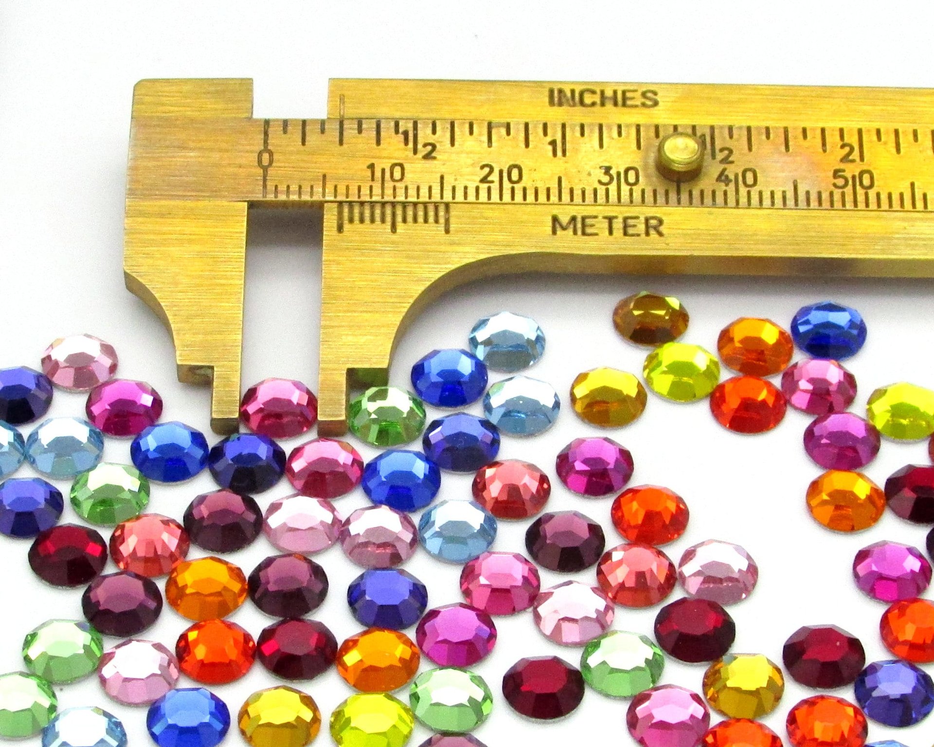 Rhinestone Flat Back Mix 30ss Machine Cut Non-Hotfix Preciosa Crystal VIVA12 Chaton Roses, 100pc