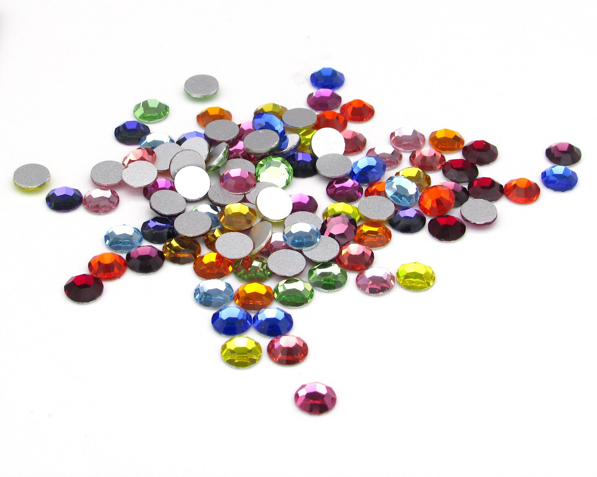 Rhinestone Flat Back Mix 30ss Machine Cut Non-Hotfix Preciosa Crystal VIVA12 Chaton Roses, 100pc