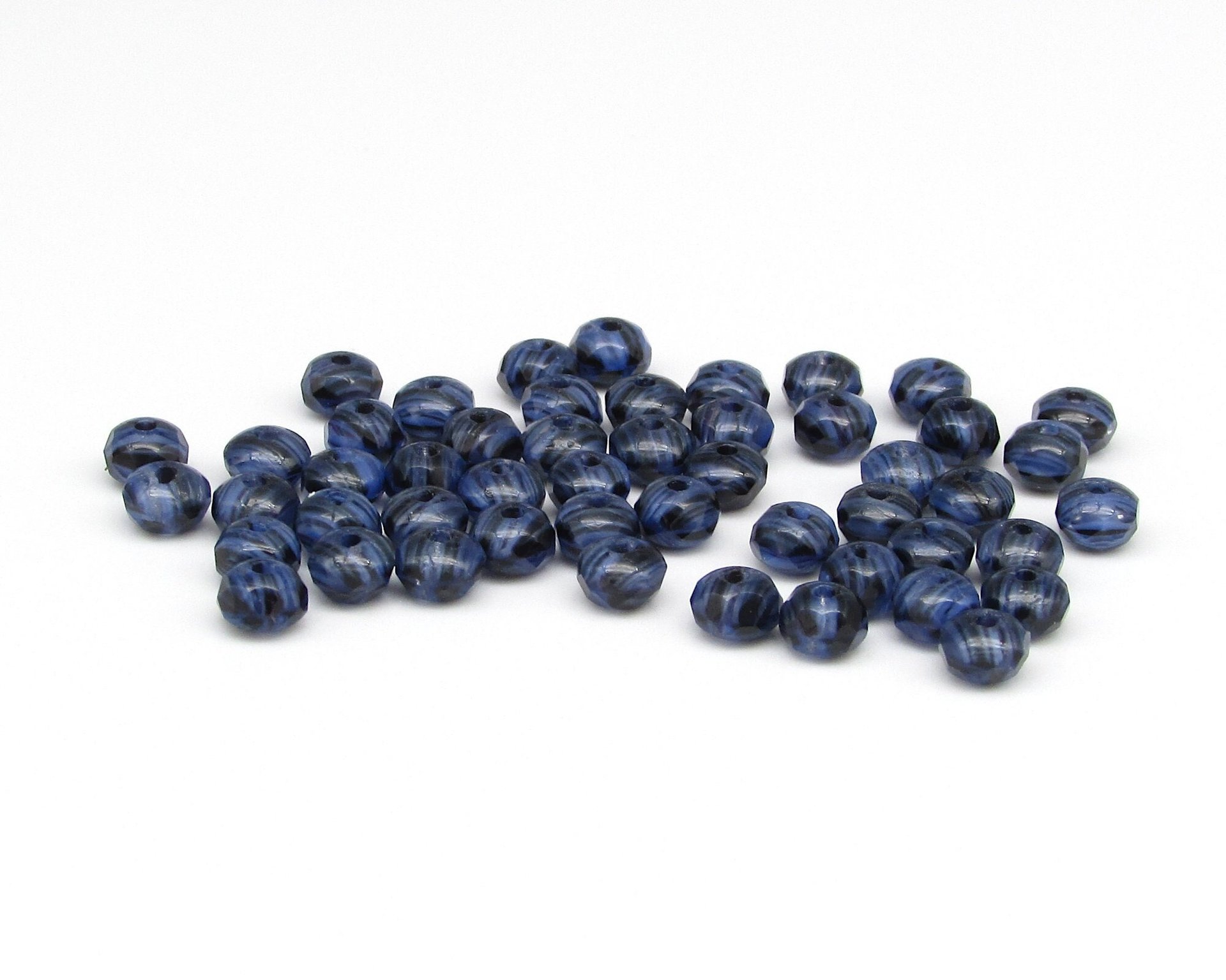 3.5x5mm Faceted Rondelles, Small Chubby Rounds, Fire Polished Czech Glass Beads