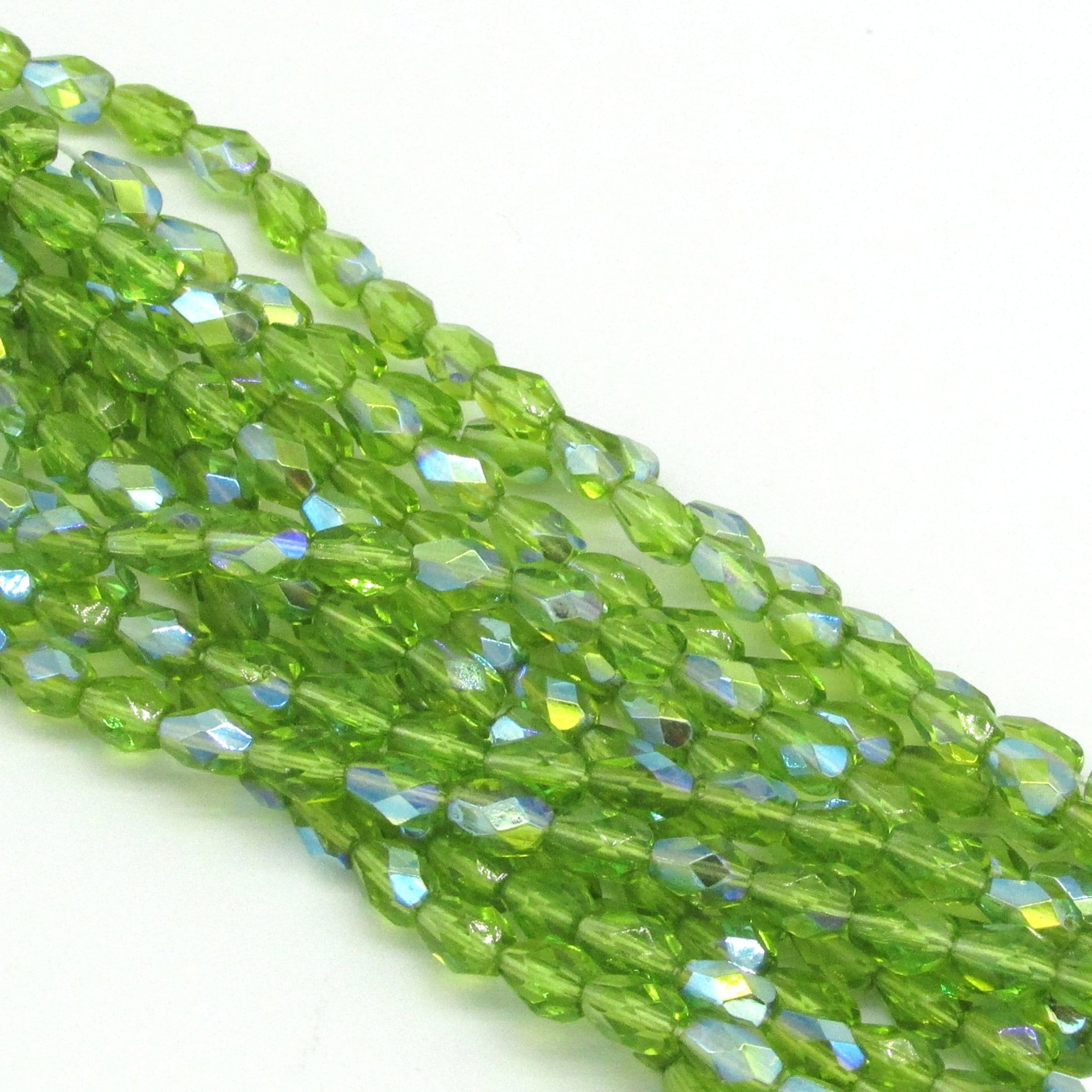 Olivine AB 7x5mm Teardrop Beads