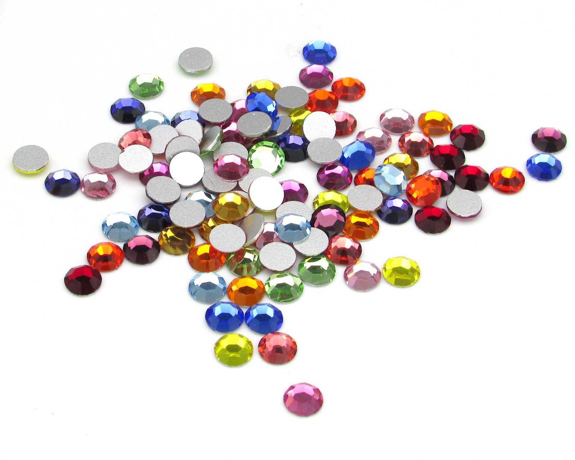 Rhinestone Flat Back Mix 30ss Machine Cut Non-Hotfix Preciosa Crystal VIVA12 Chaton Roses, 100pc