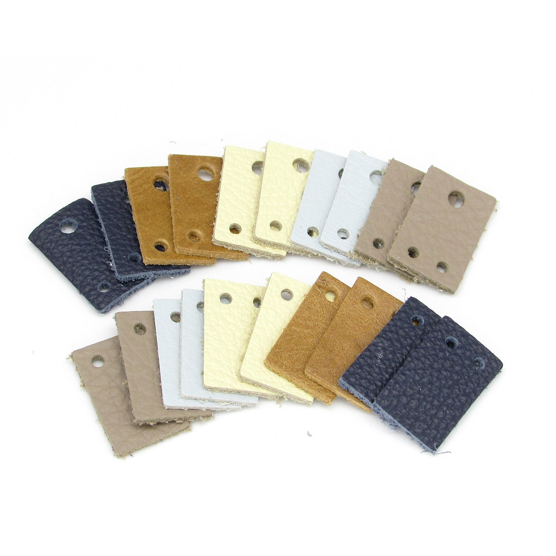 3/4" Rectangles, Small Leather Die Cut Tops and Bottoms for Articulated Dangles