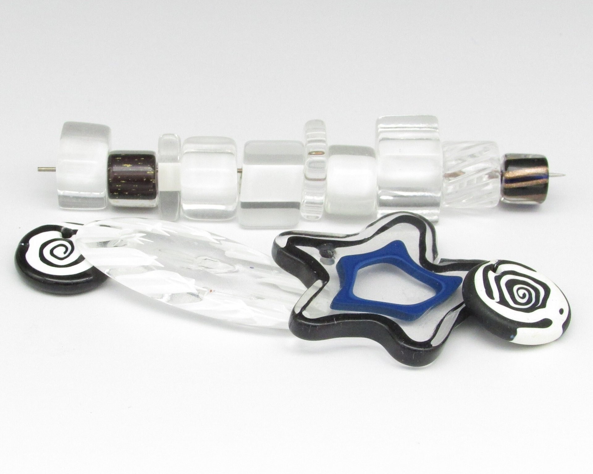 Monochrome Furnace Cane Bead Mix