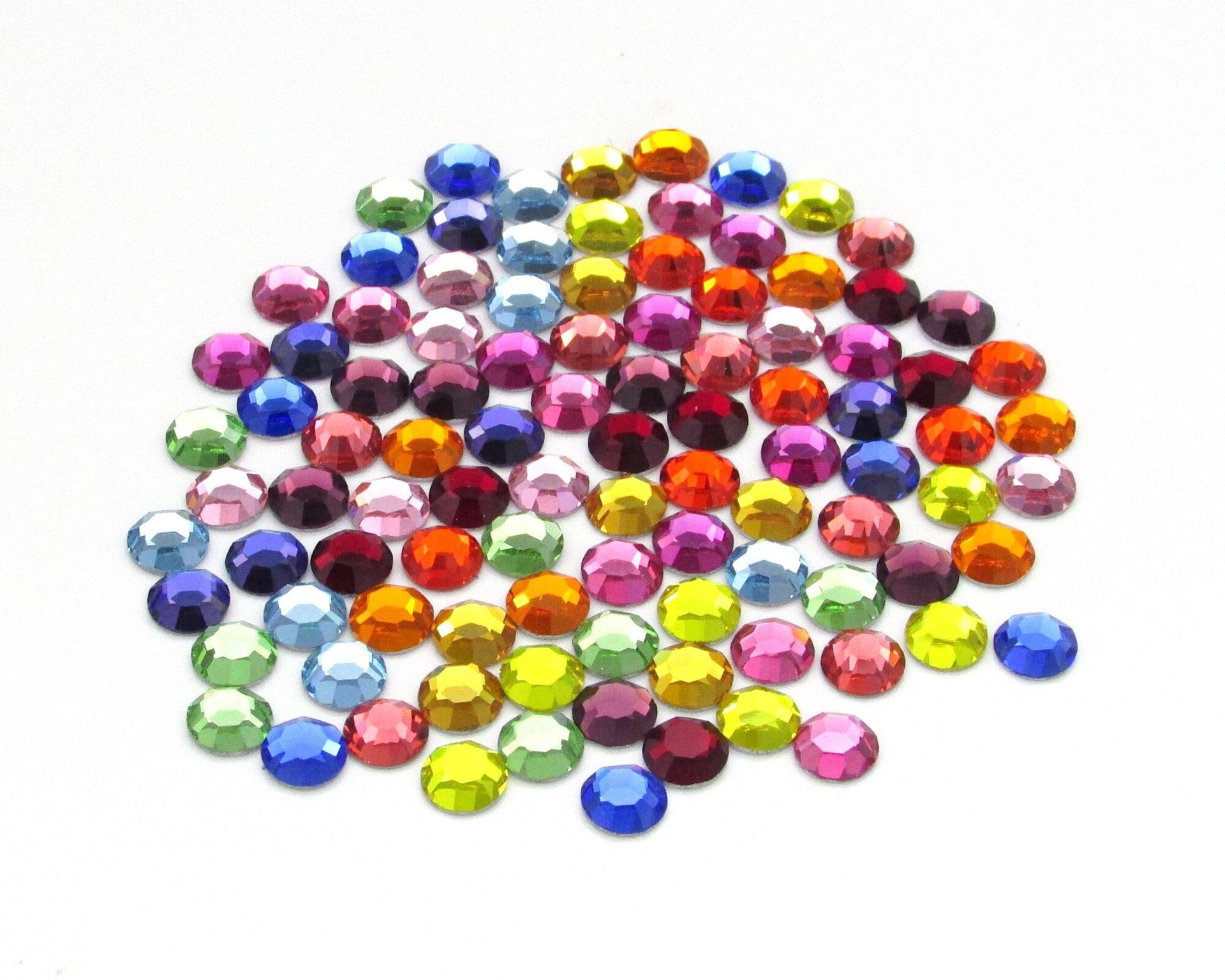 Rhinestone Flat Back Mix 30ss Machine Cut Non-Hotfix Preciosa Crystal VIVA12 Chaton Roses, 100pc