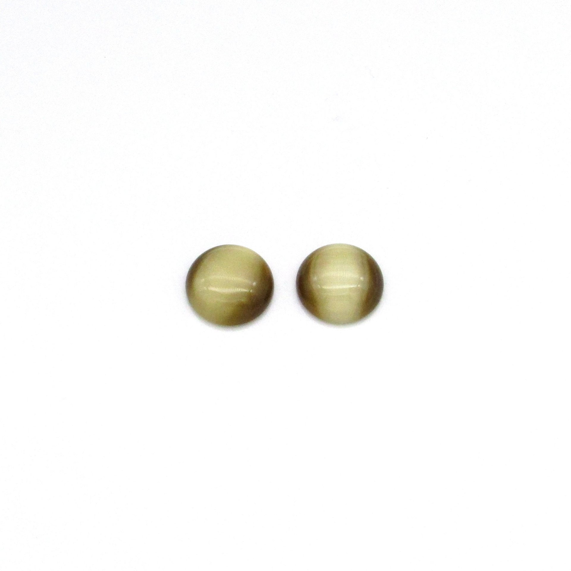 Round Fiber Optic Glass Cabochons, 11.5mm 12.5mm 13mm