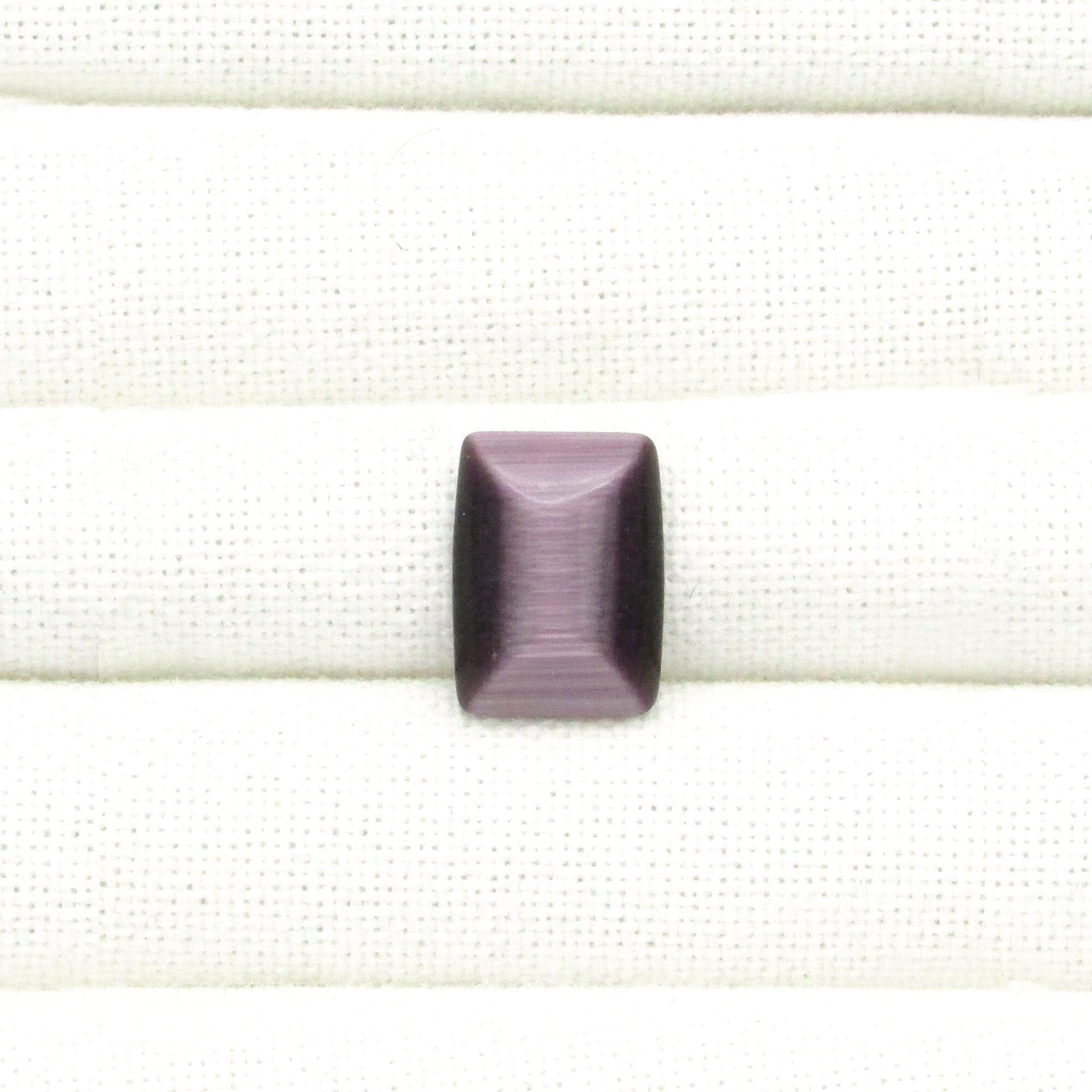 18x13mm Rectangular Cat's Eye Beveled Glass Cabochon