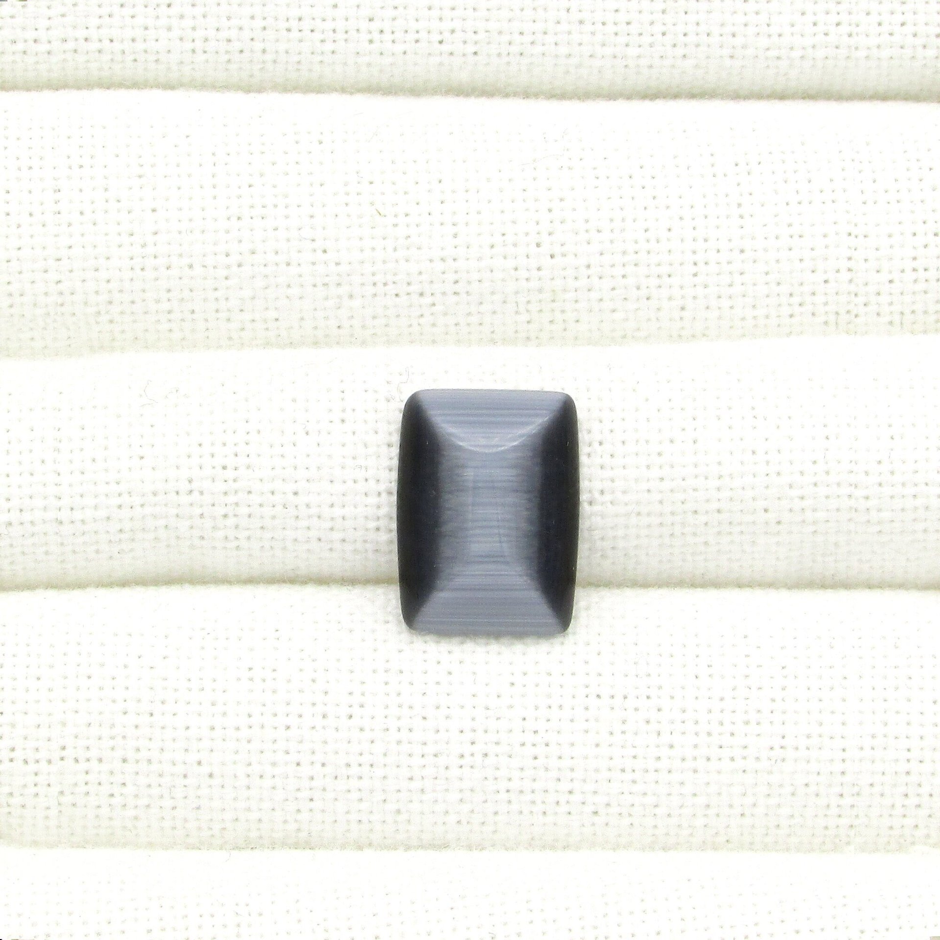 18x13mm Rectangular Cat's Eye Beveled Glass Cabochon