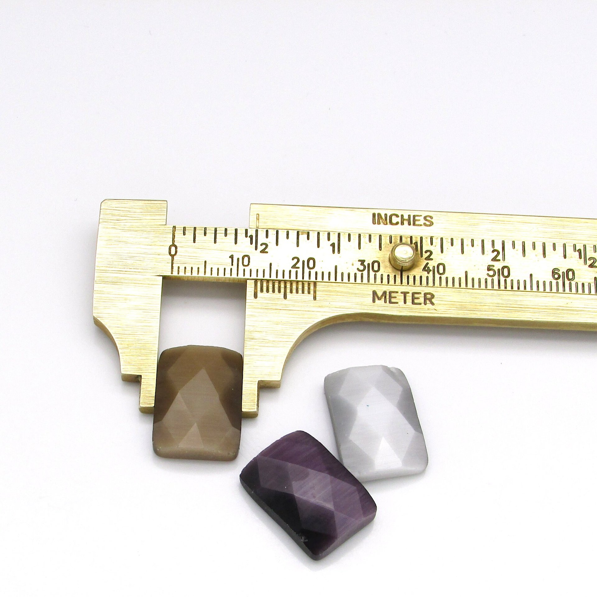 18mm Rectangular Rauten Rose Cabochon
