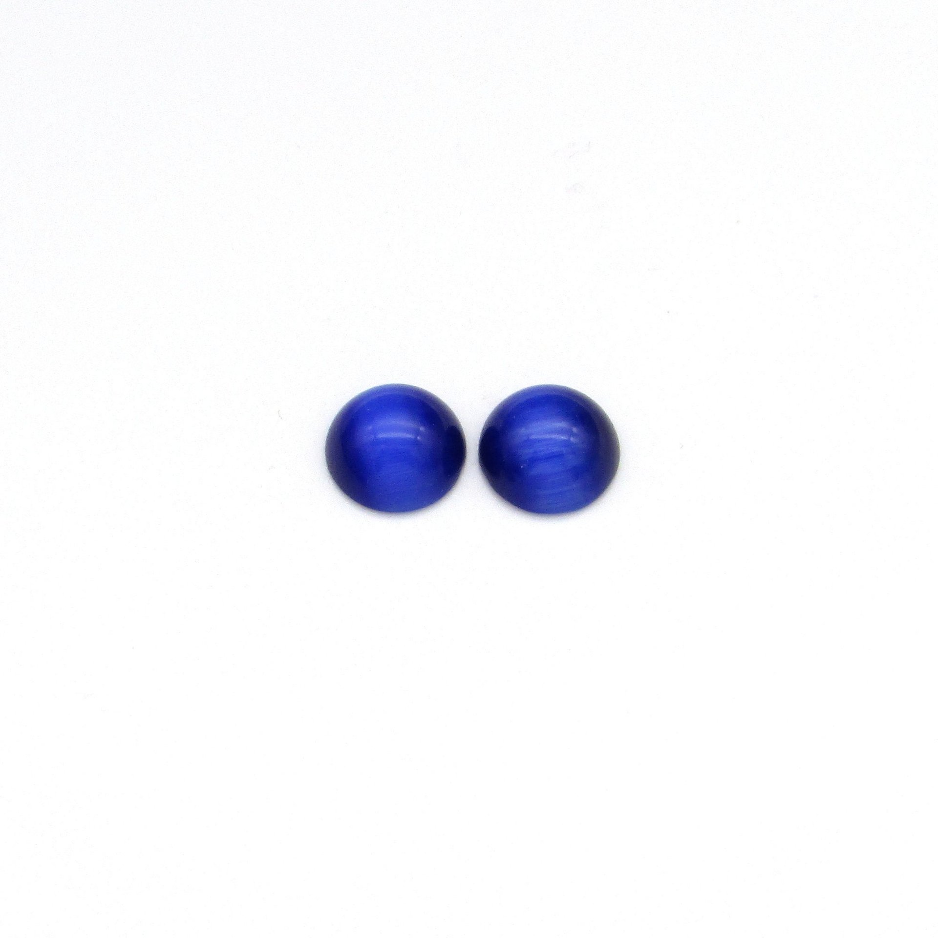 Round Fiber Optic Glass Cabochons, 11.5mm 12.5mm 13mm