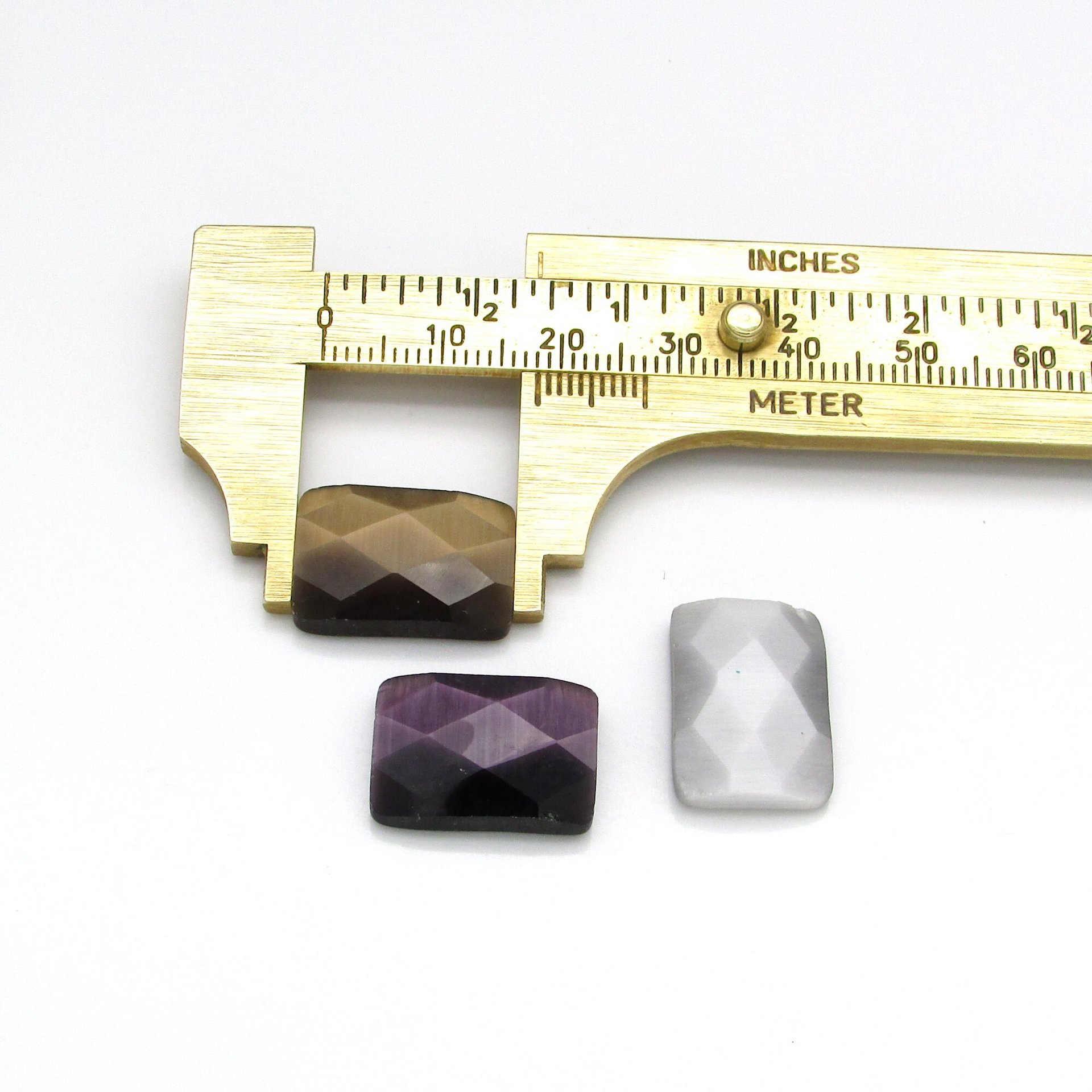 18mm Rectangular Rauten Rose Cabochon