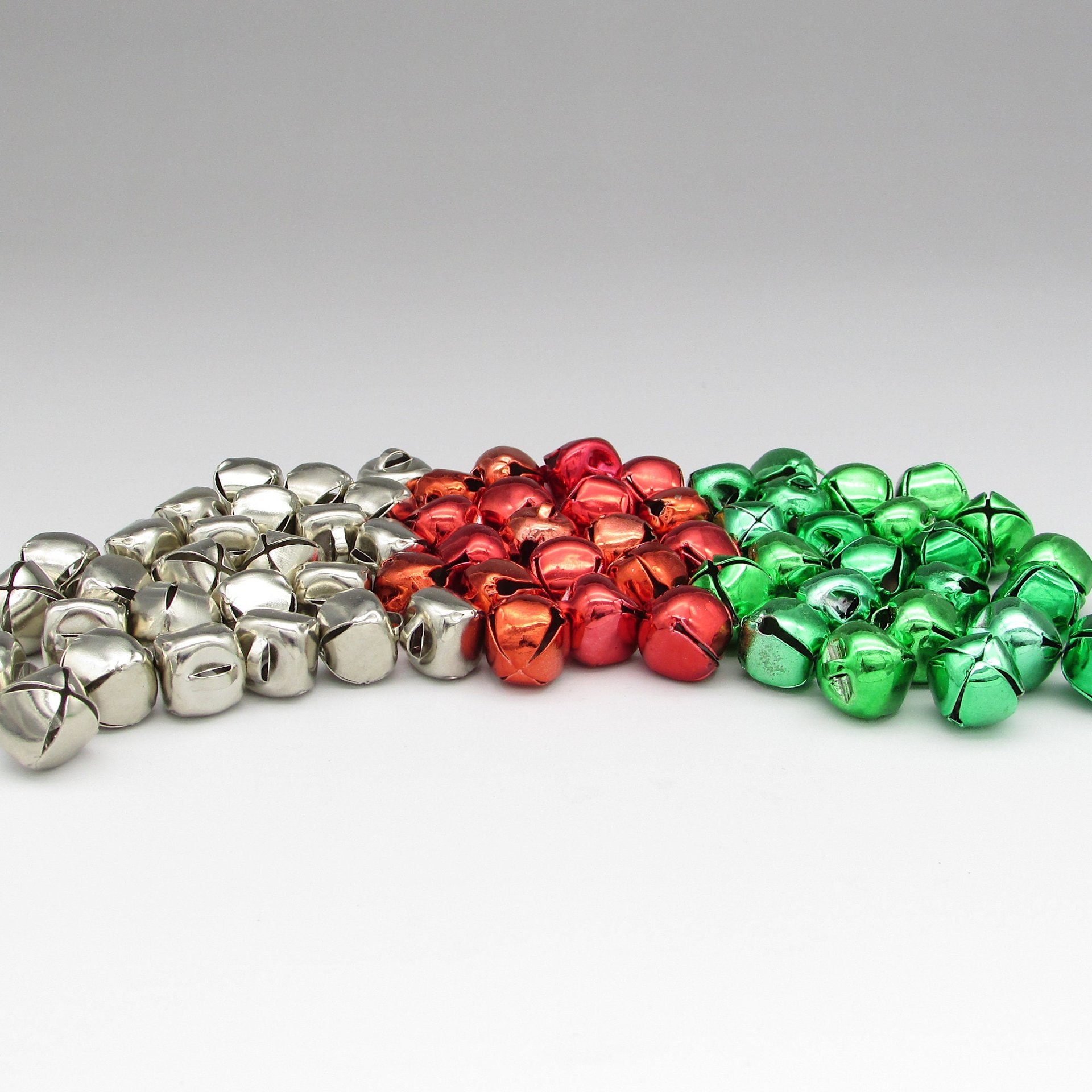 1/2” Jingle Bells, 13mm Round Steel Christmas Embellishments
