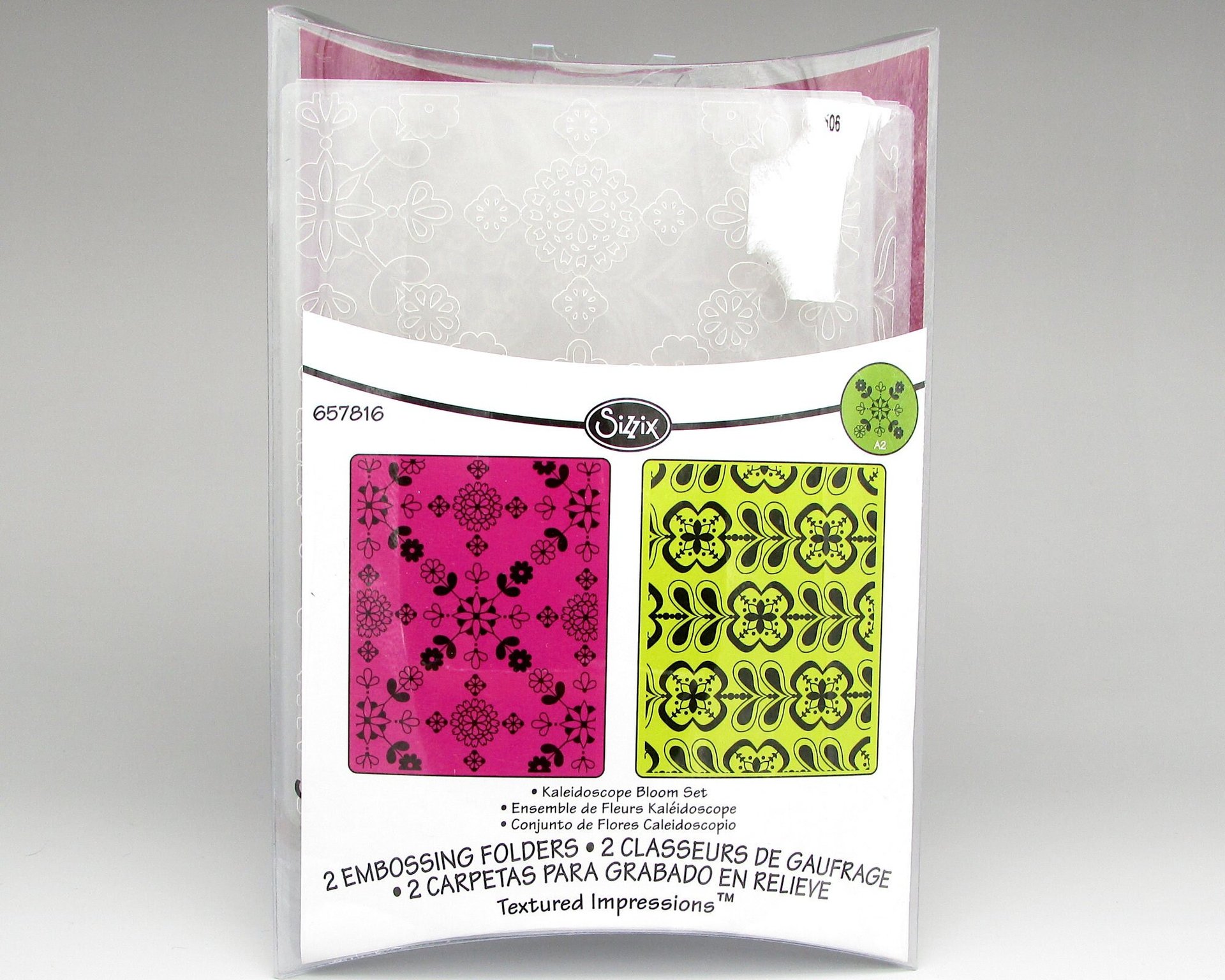 A2 Embossing Folder Sets of 2 Sizzix Textured Impressions