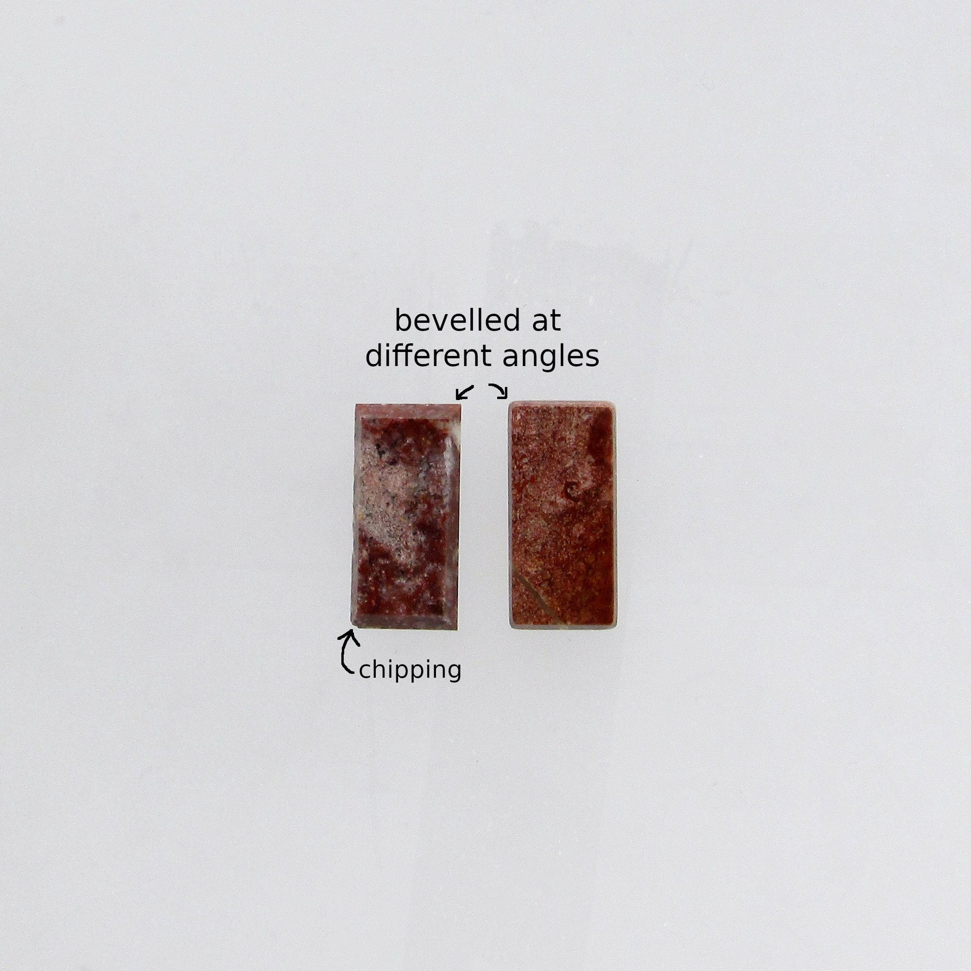Jasper Cabochons,  16.3x8mm Flat Beveled Rectangular Stones