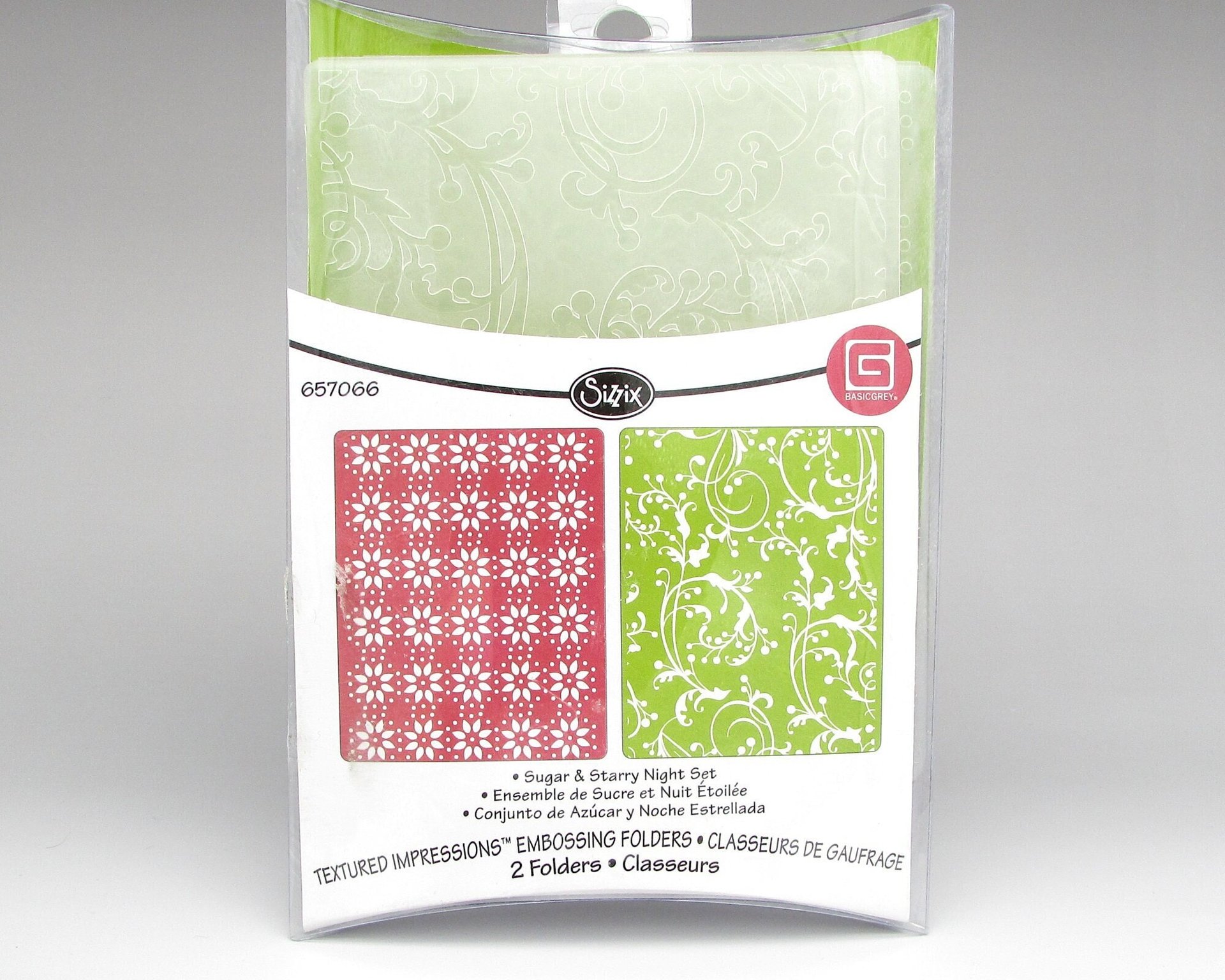 A2 Embossing Folder Sets of 2 Sizzix Textured Impressions